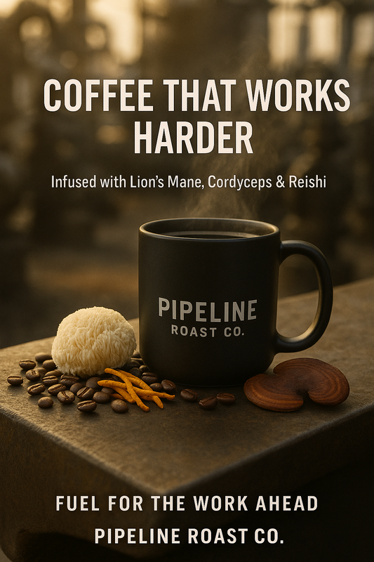 Pipeline Roast Co. Mushroom Coffee: Functional Fuel with Lion’s Mane, Cordyceps & Reishi
