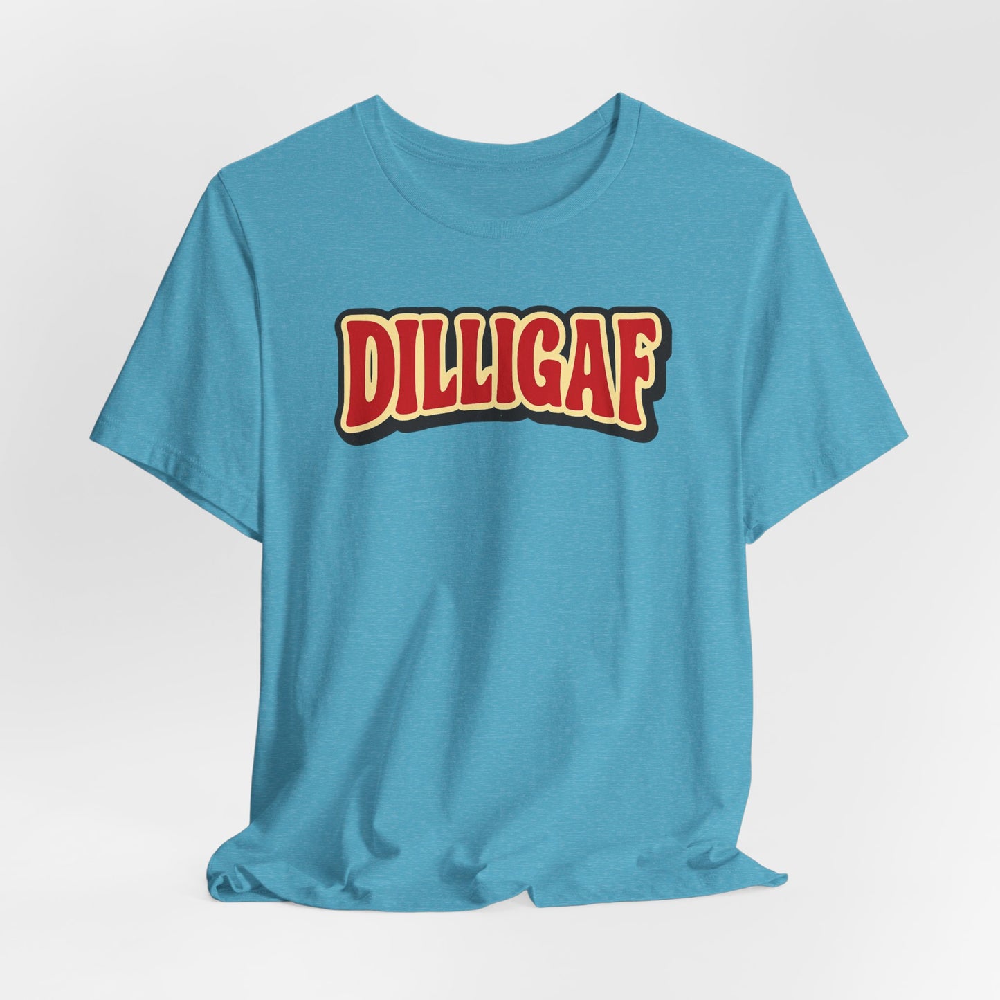 DILLIGAF Unisex Jersey Tee - Casual Fun Shirt for Everyday Wear, Gift Idea for Friends, Party Apparel, Humorous Graphic Tee