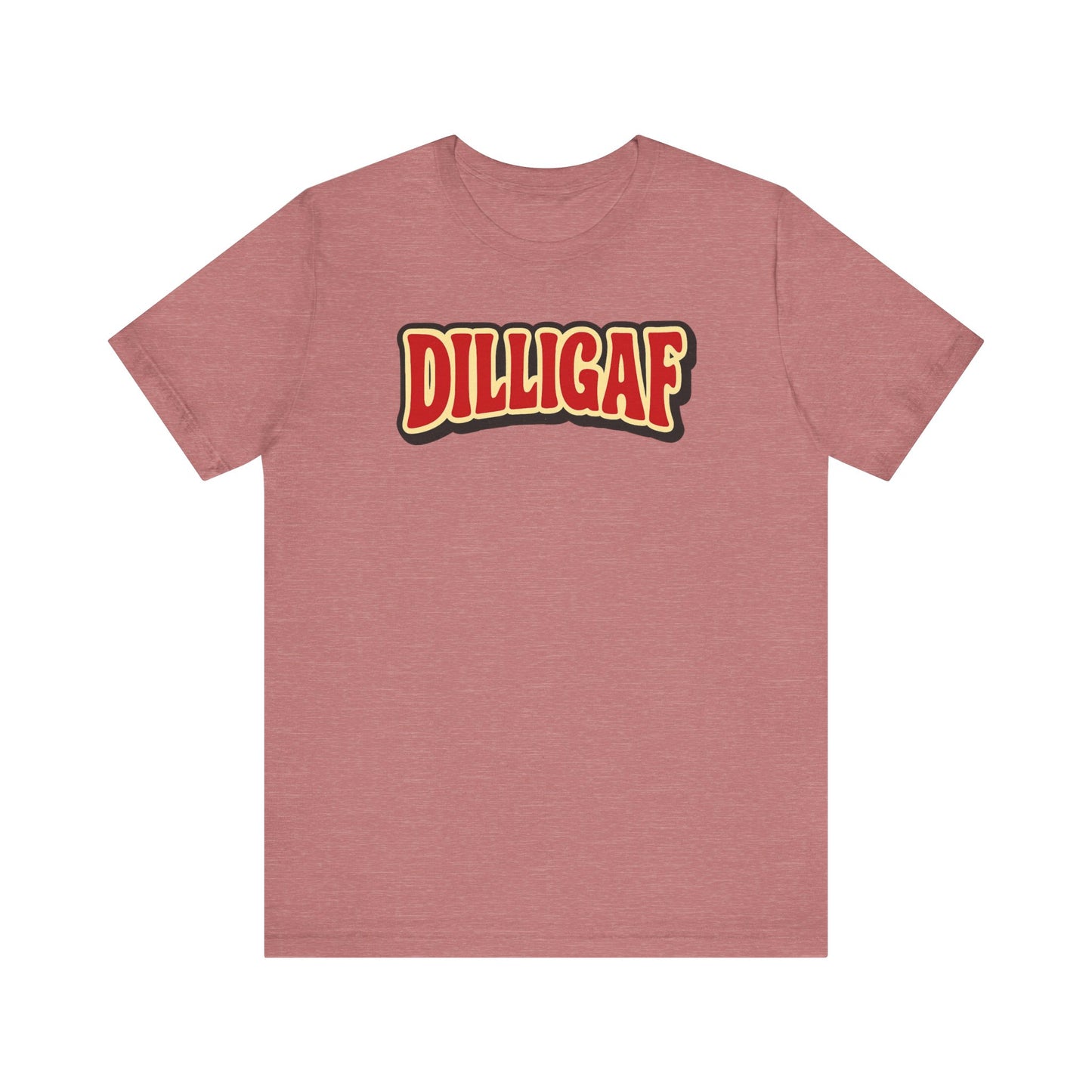 DILLIGAF Unisex Jersey Tee - Casual Fun Shirt for Everyday Wear, Gift Idea for Friends, Party Apparel, Humorous Graphic Tee