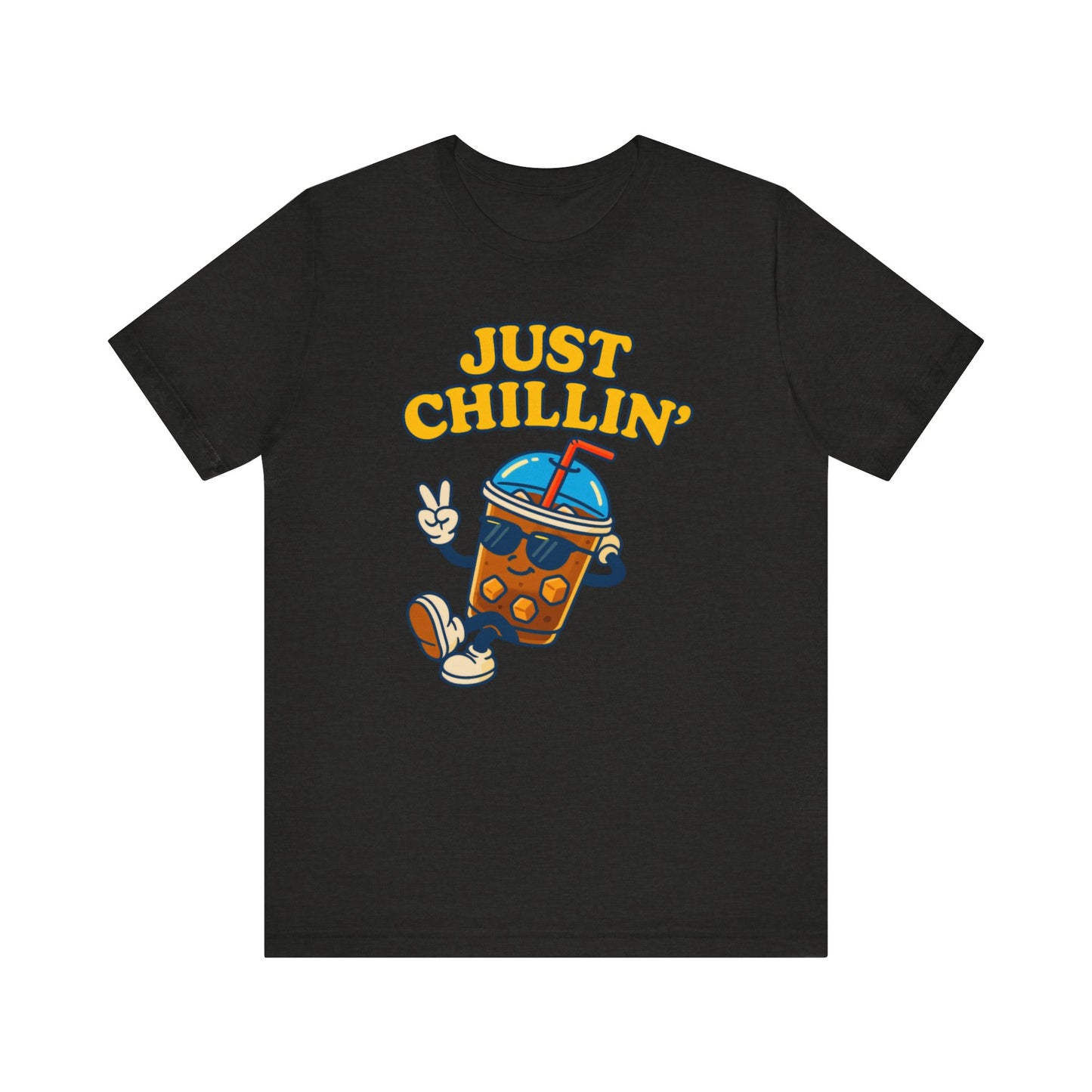Playful Chillin' Tee, Relaxed Style Tee, Summer Outfit, Casual Wear, Gift for Friends, Beverage Lovers T-Shirt
