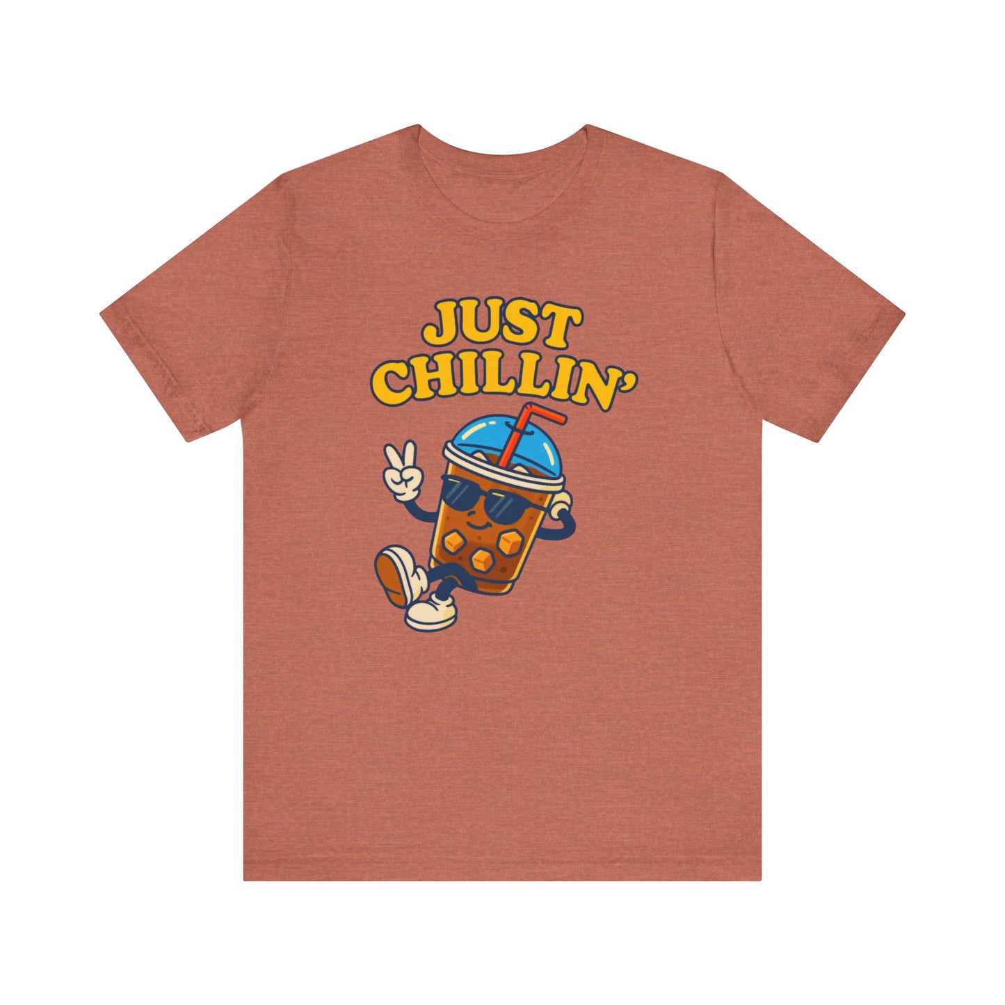Playful Chillin' Tee, Relaxed Style Tee, Summer Outfit, Casual Wear, Gift for Friends, Beverage Lovers T-Shirt
