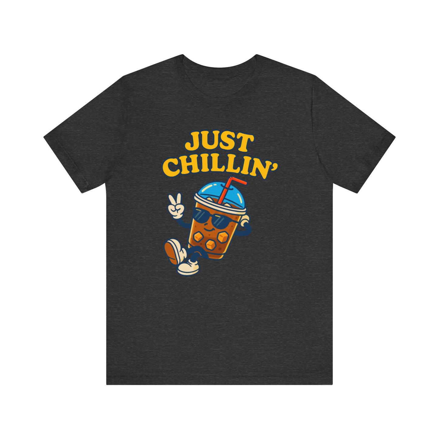 Playful Chillin' Tee, Relaxed Style Tee, Summer Outfit, Casual Wear, Gift for Friends, Beverage Lovers T-Shirt