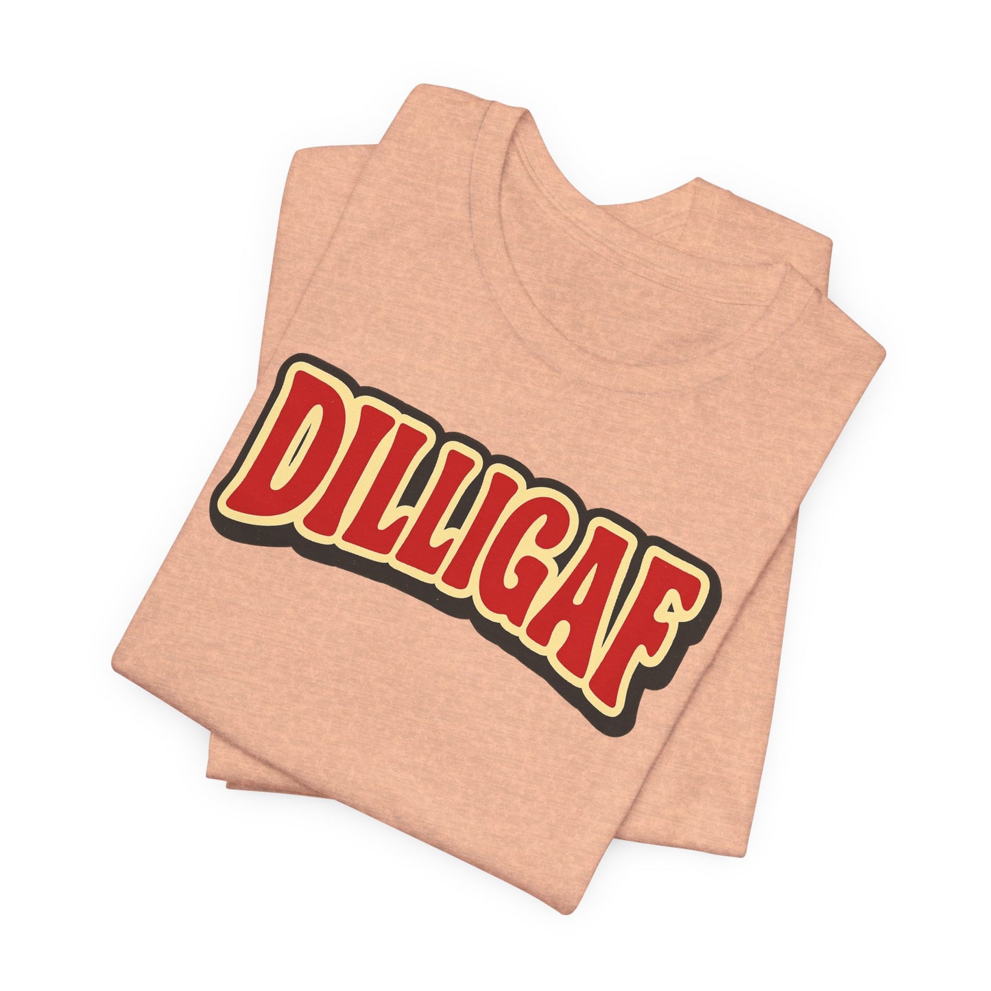 DILLIGAF Unisex Jersey Tee - Casual Fun Shirt for Everyday Wear, Gift Idea for Friends, Party Apparel, Humorous Graphic Tee