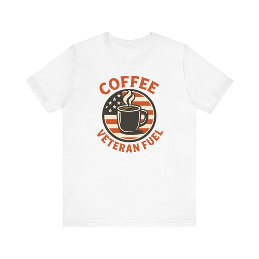 Coffee Lover's Veteran Tee - Unisex Jersey Short Sleeve Tee, Gift for Coffee Lovers, Veteran Appreciation, Casual Wear, Patriot T-Shirt