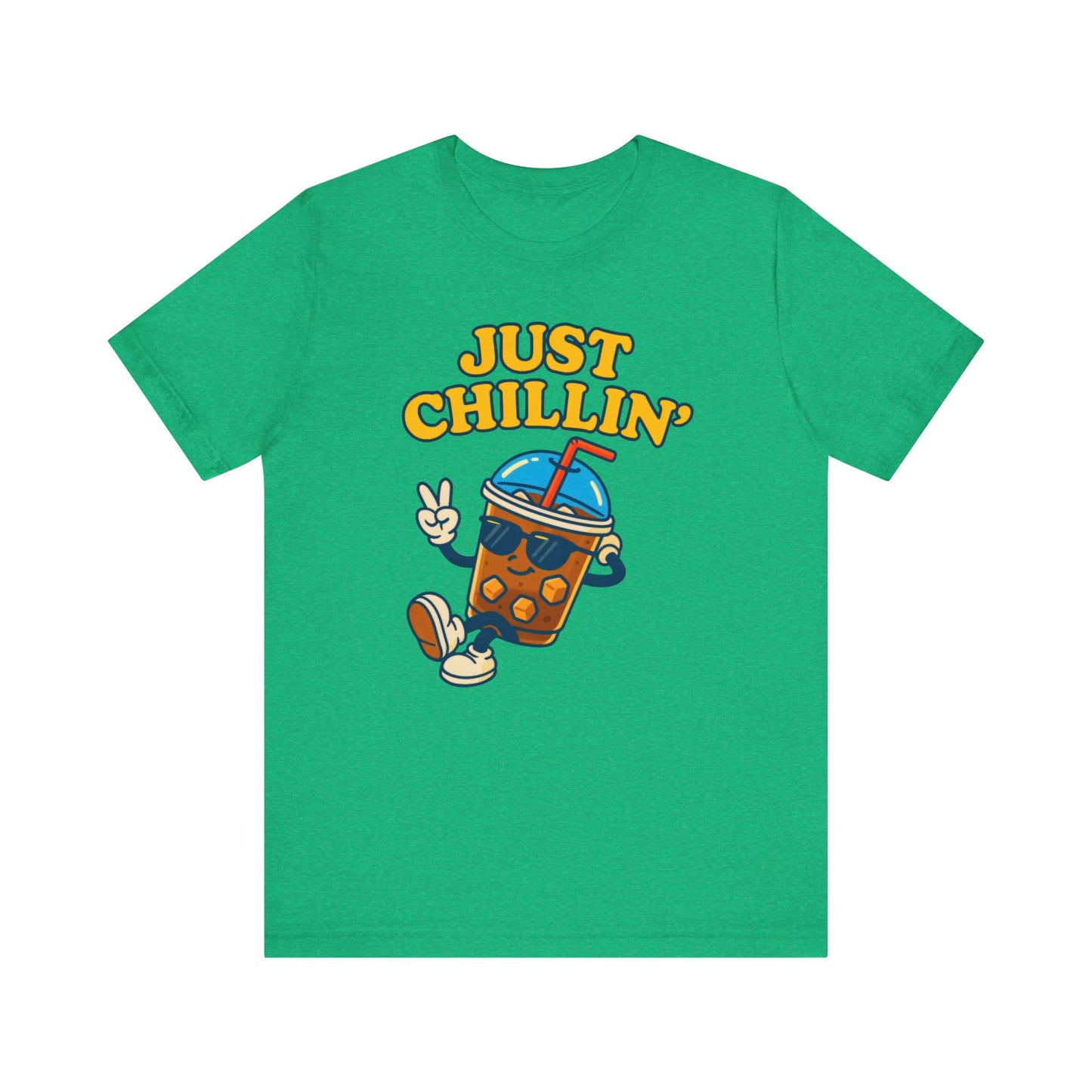 Playful Chillin' Tee, Relaxed Style Tee, Summer Outfit, Casual Wear, Gift for Friends, Beverage Lovers T-Shirt