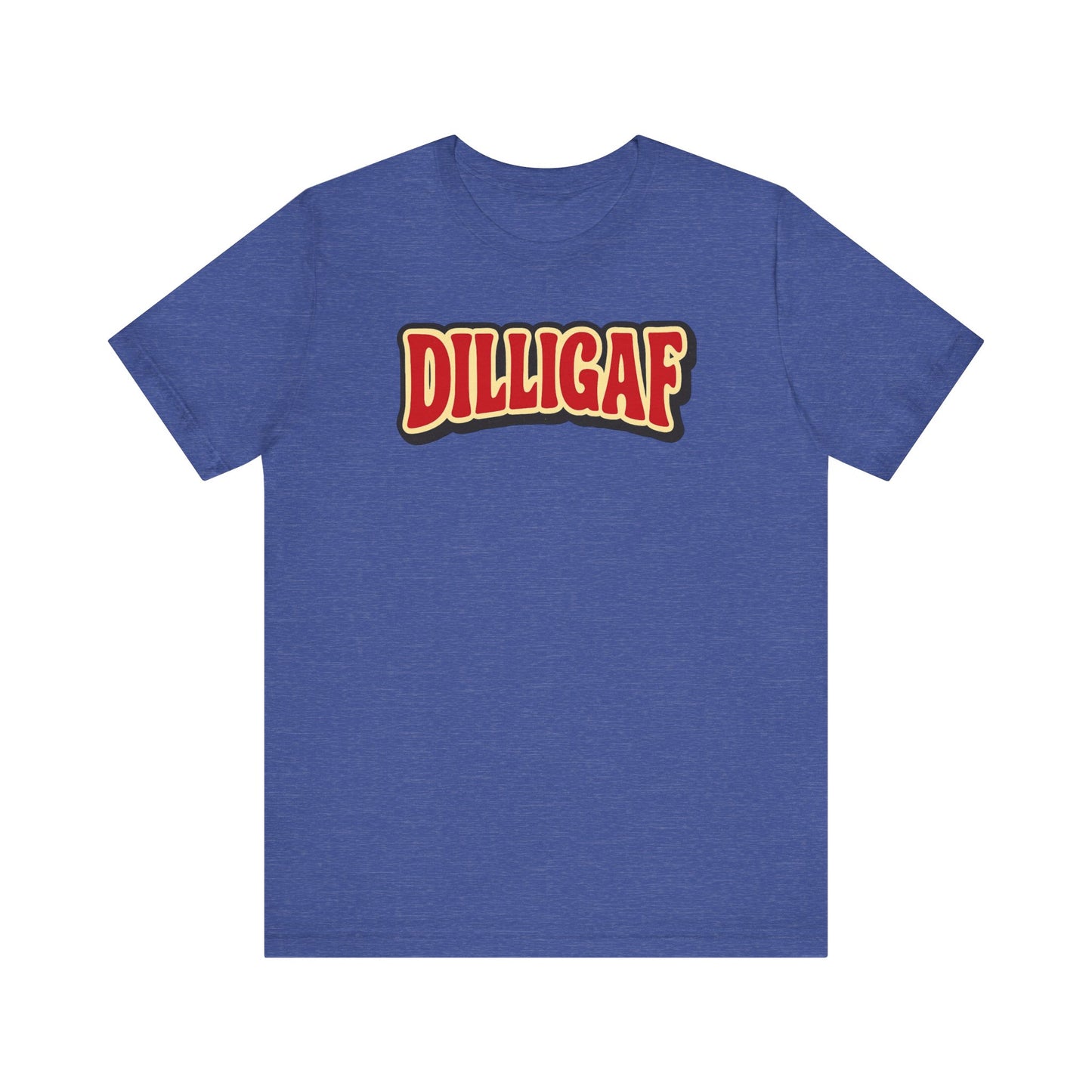 DILLIGAF Unisex Jersey Tee - Casual Fun Shirt for Everyday Wear, Gift Idea for Friends, Party Apparel, Humorous Graphic Tee