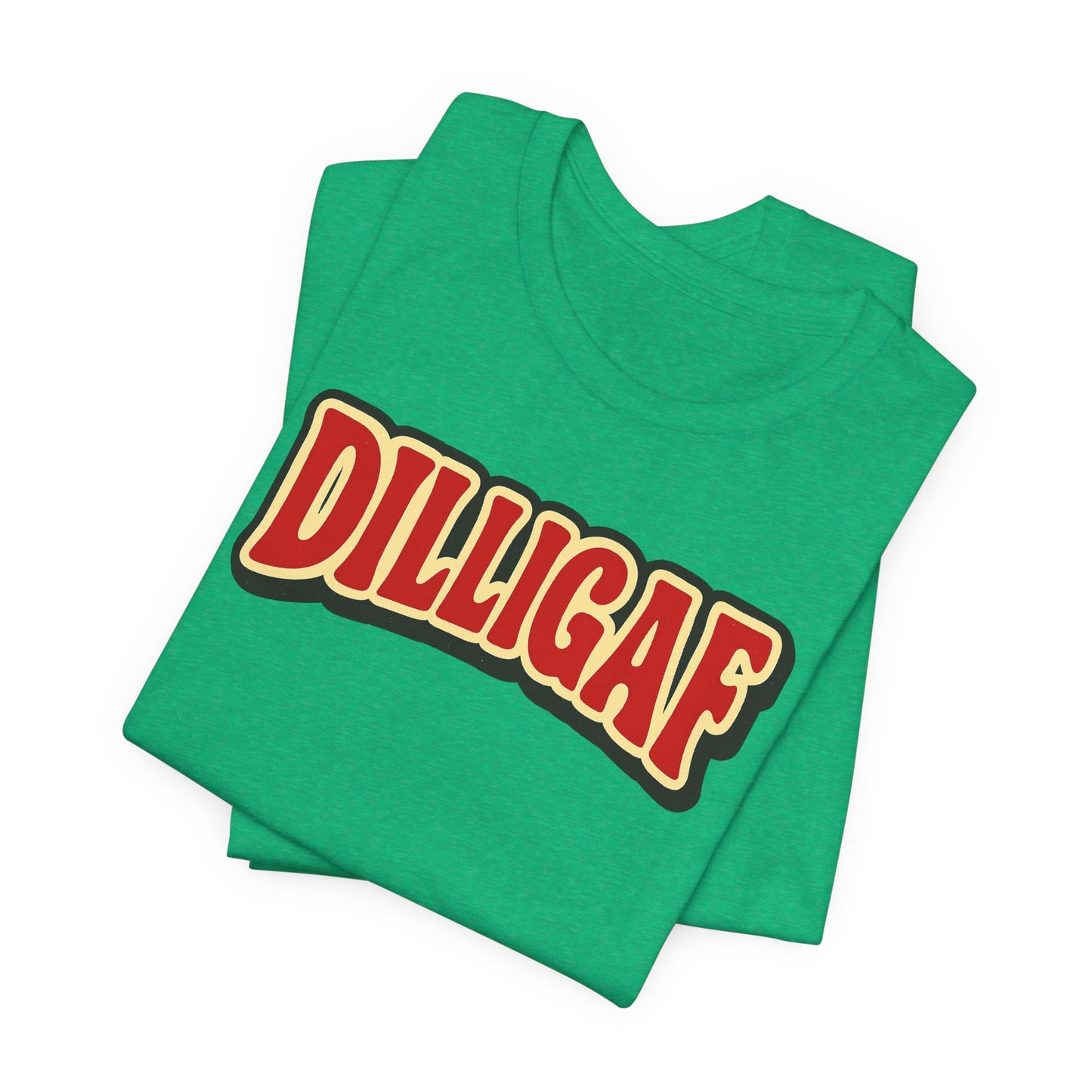 DILLIGAF Unisex Jersey Tee - Casual Fun Shirt for Everyday Wear, Gift Idea for Friends, Party Apparel, Humorous Graphic Tee