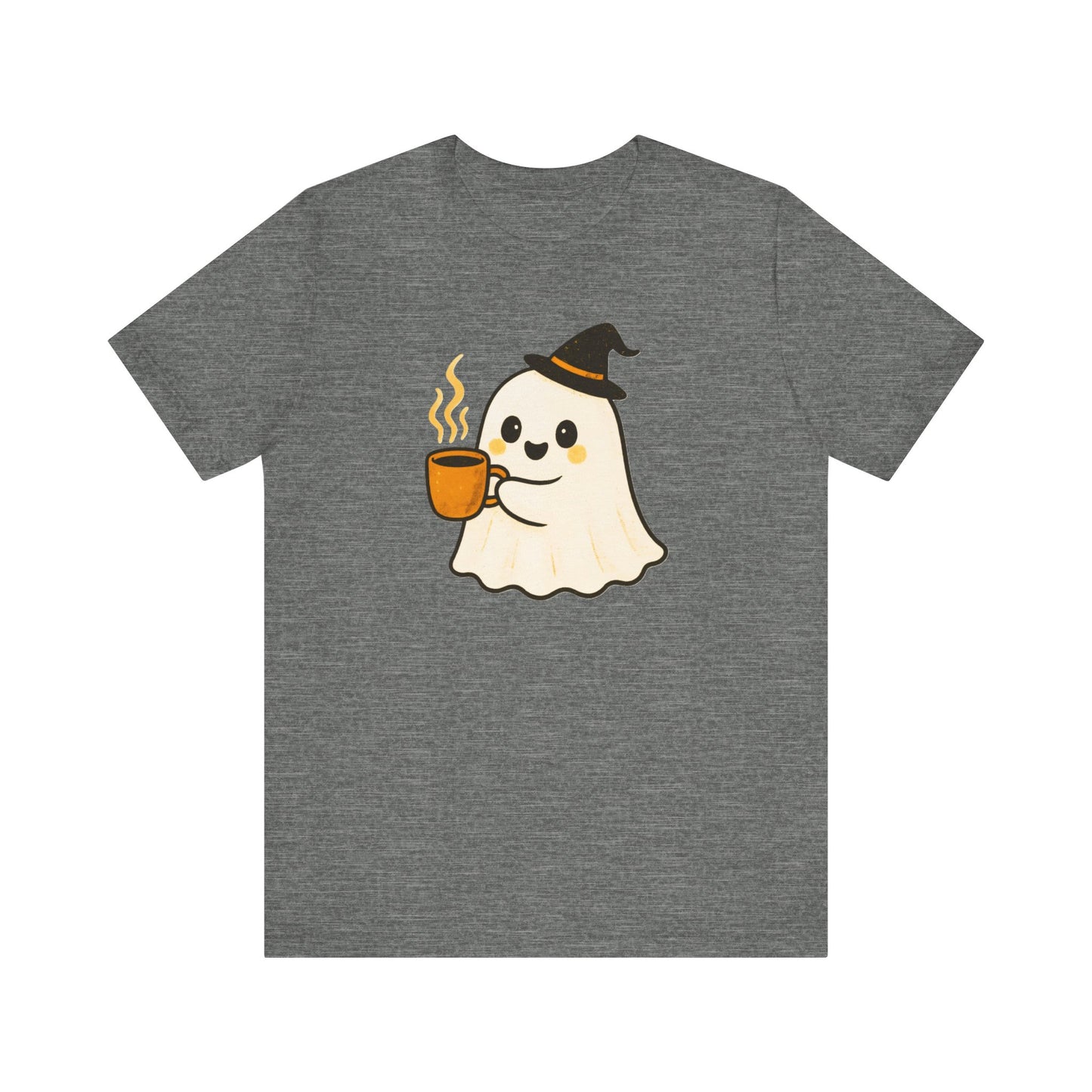 Cute Ghost Coffee Tee, Unisex Halloween Shirt, Funny Pumpkin Spice T-Shirt, Fall Fashion Top, Holiday Gift Idea