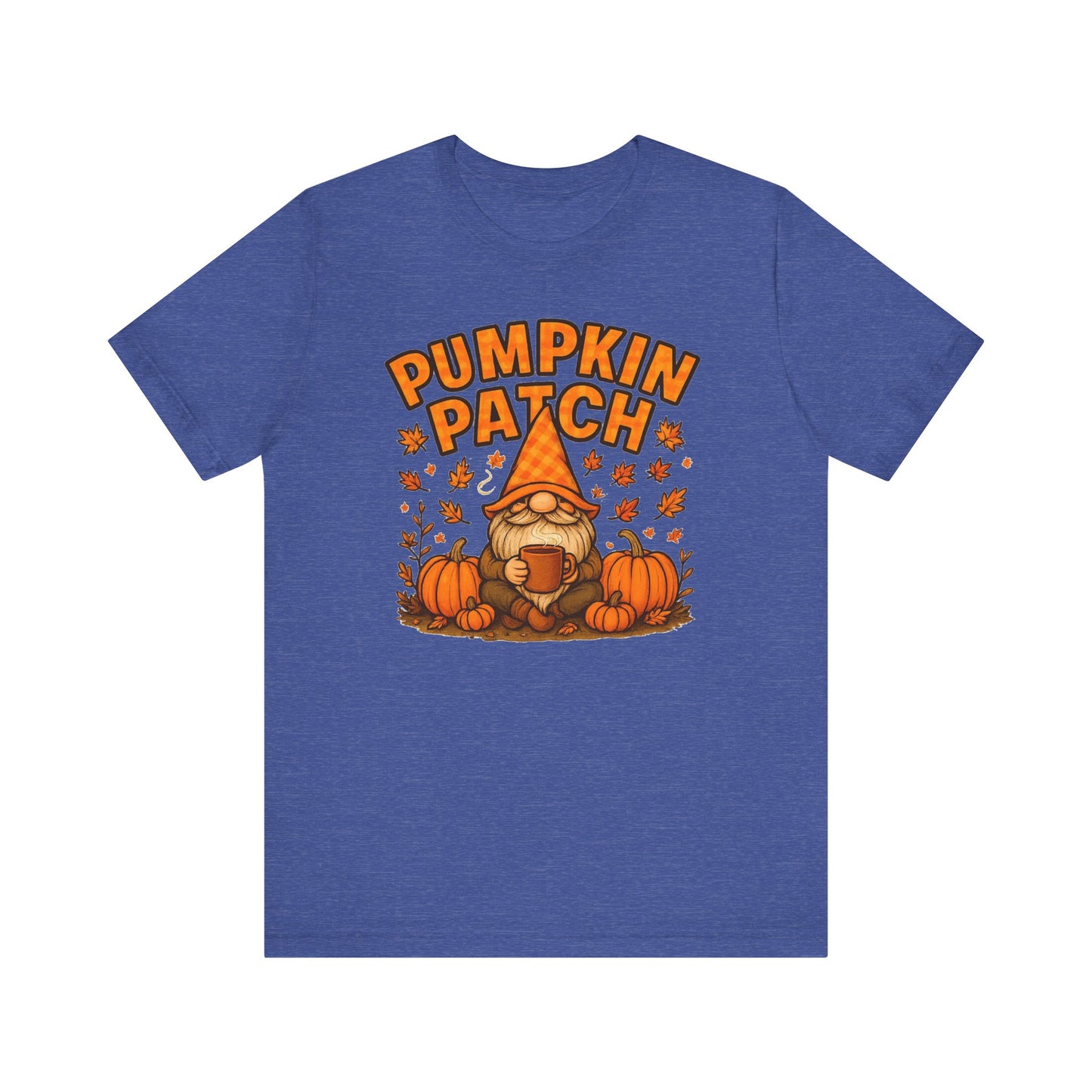 Fall Pumpkin Patch Tee, Cozy Autumn T-Shirt, Seasonal Gnome Shirt, Halloween Fun Apparel, Graphic Tee for Nature Lovers