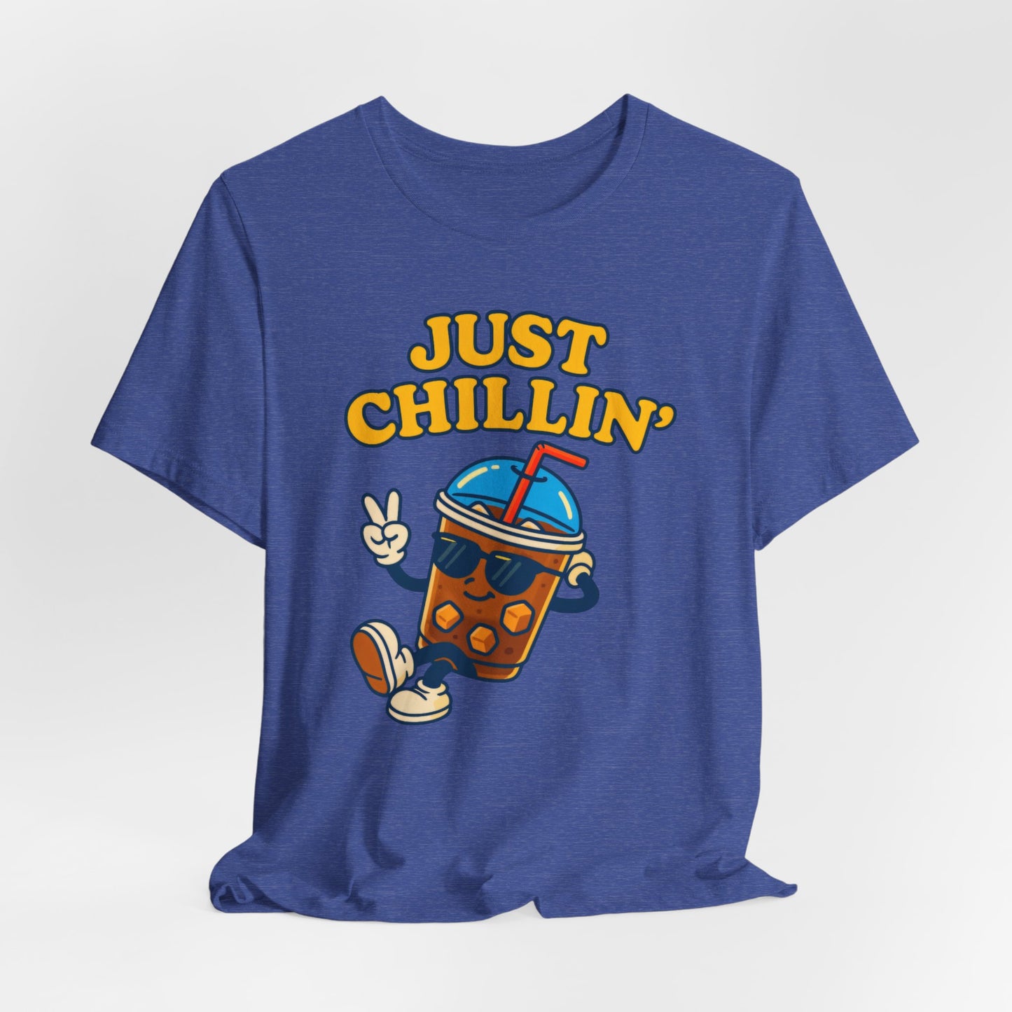 Playful Chillin' Tee, Relaxed Style Tee, Summer Outfit, Casual Wear, Gift for Friends, Beverage Lovers T-Shirt