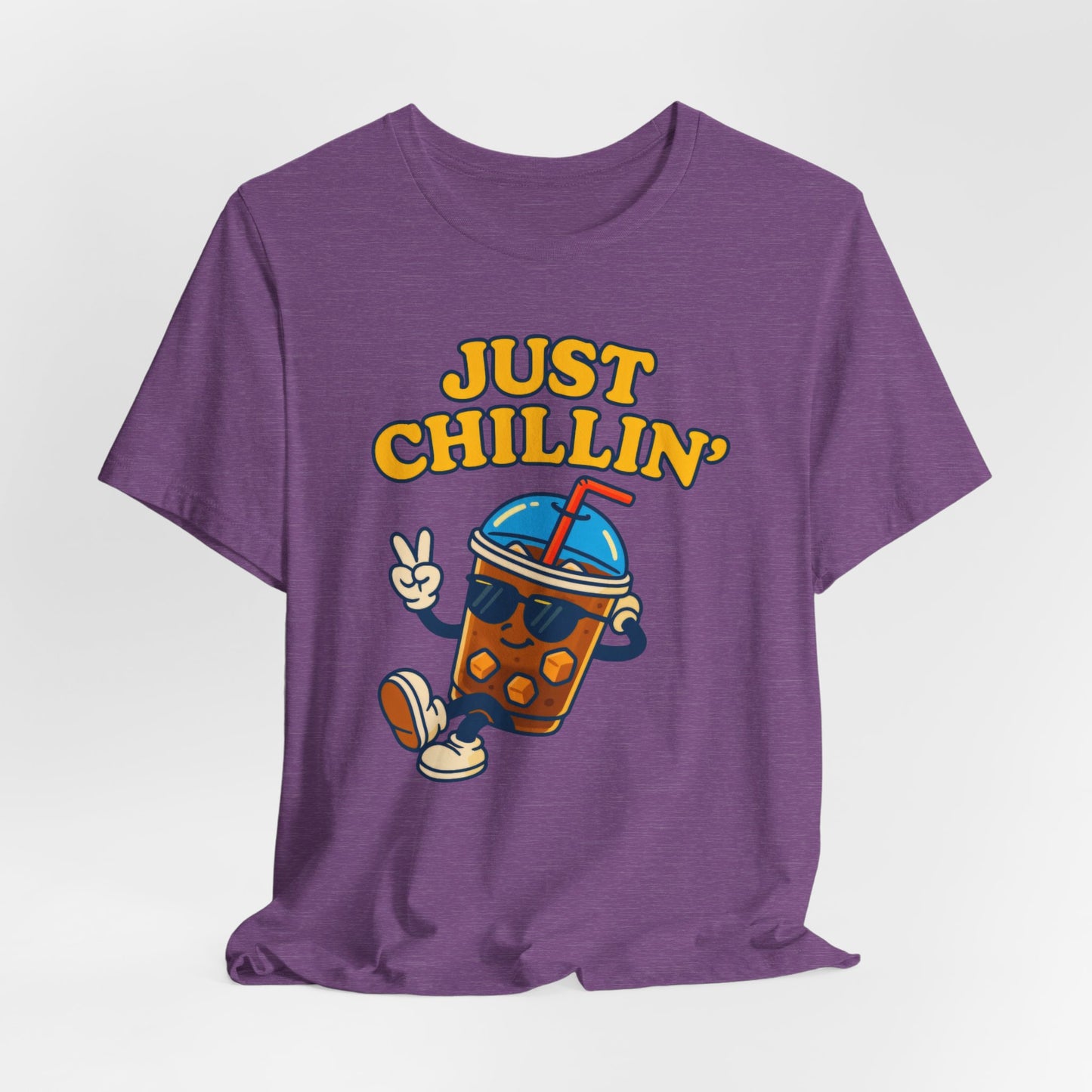 Playful Chillin' Tee, Relaxed Style Tee, Summer Outfit, Casual Wear, Gift for Friends, Beverage Lovers T-Shirt