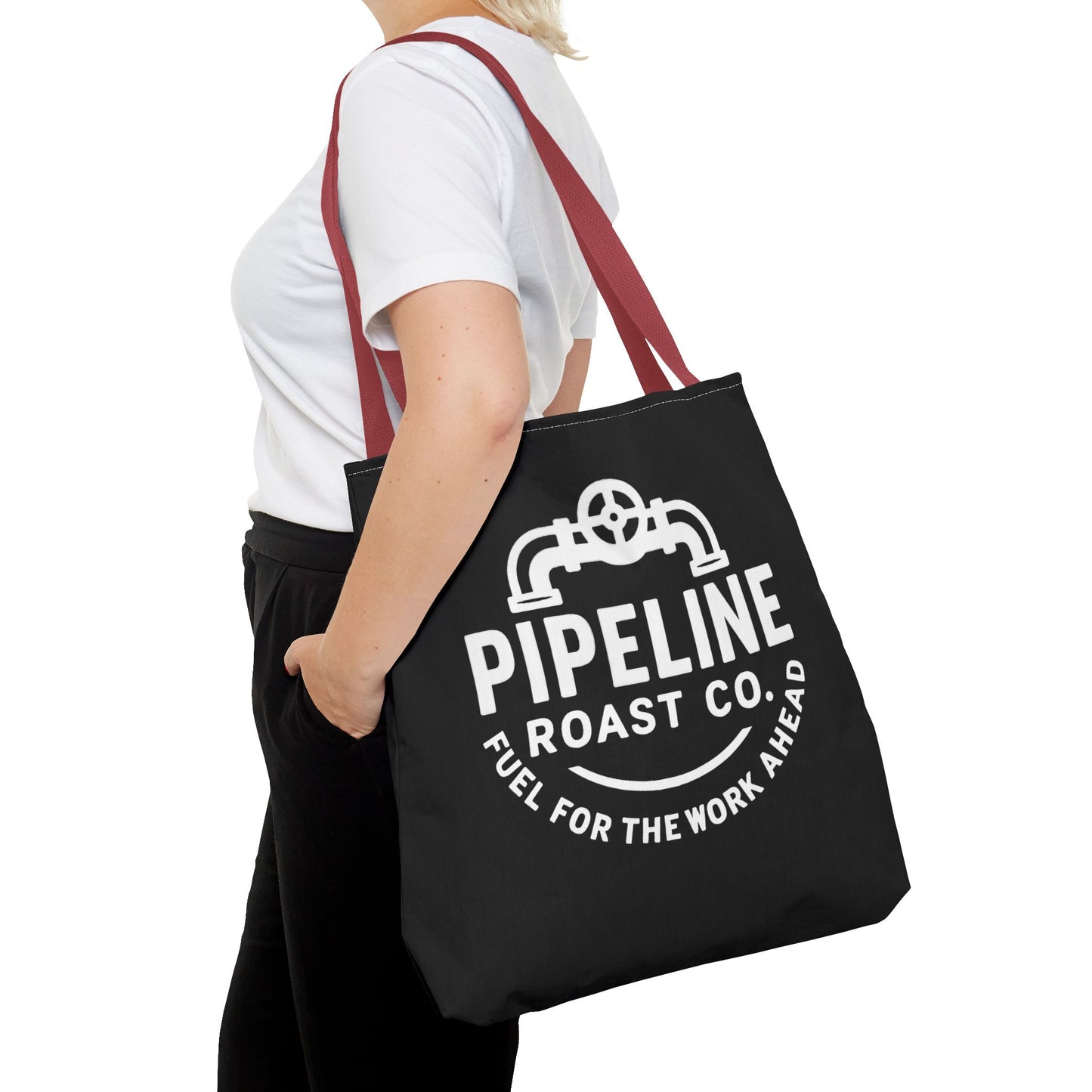 Pipeline Roast Co. 18x18 Branded Tote Bag – Durable Polyester Carryall for Everyday Use