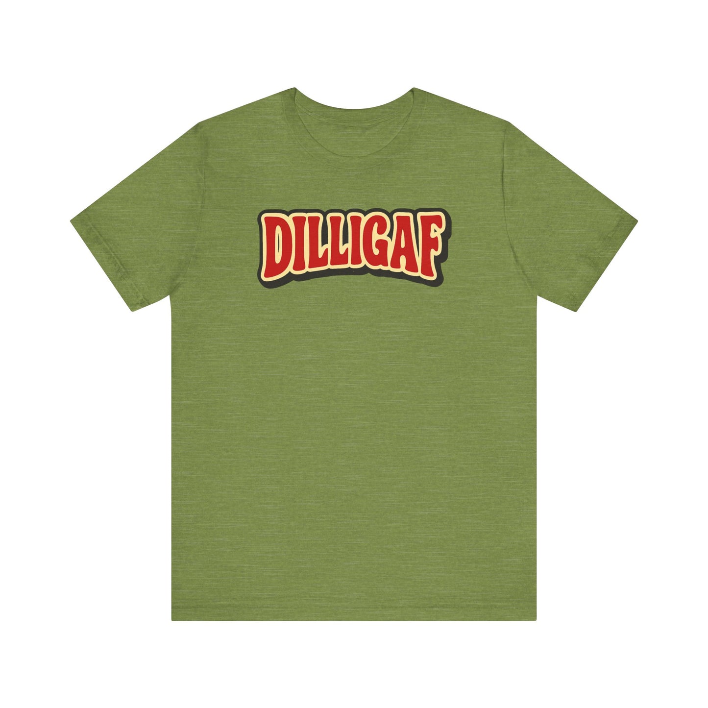 DILLIGAF Unisex Jersey Tee - Casual Fun Shirt for Everyday Wear, Gift Idea for Friends, Party Apparel, Humorous Graphic Tee
