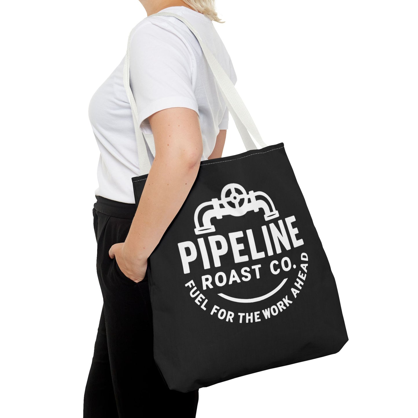 Pipeline Roast Co. 18x18 Branded Tote Bag – Durable Polyester Carryall for Everyday Use