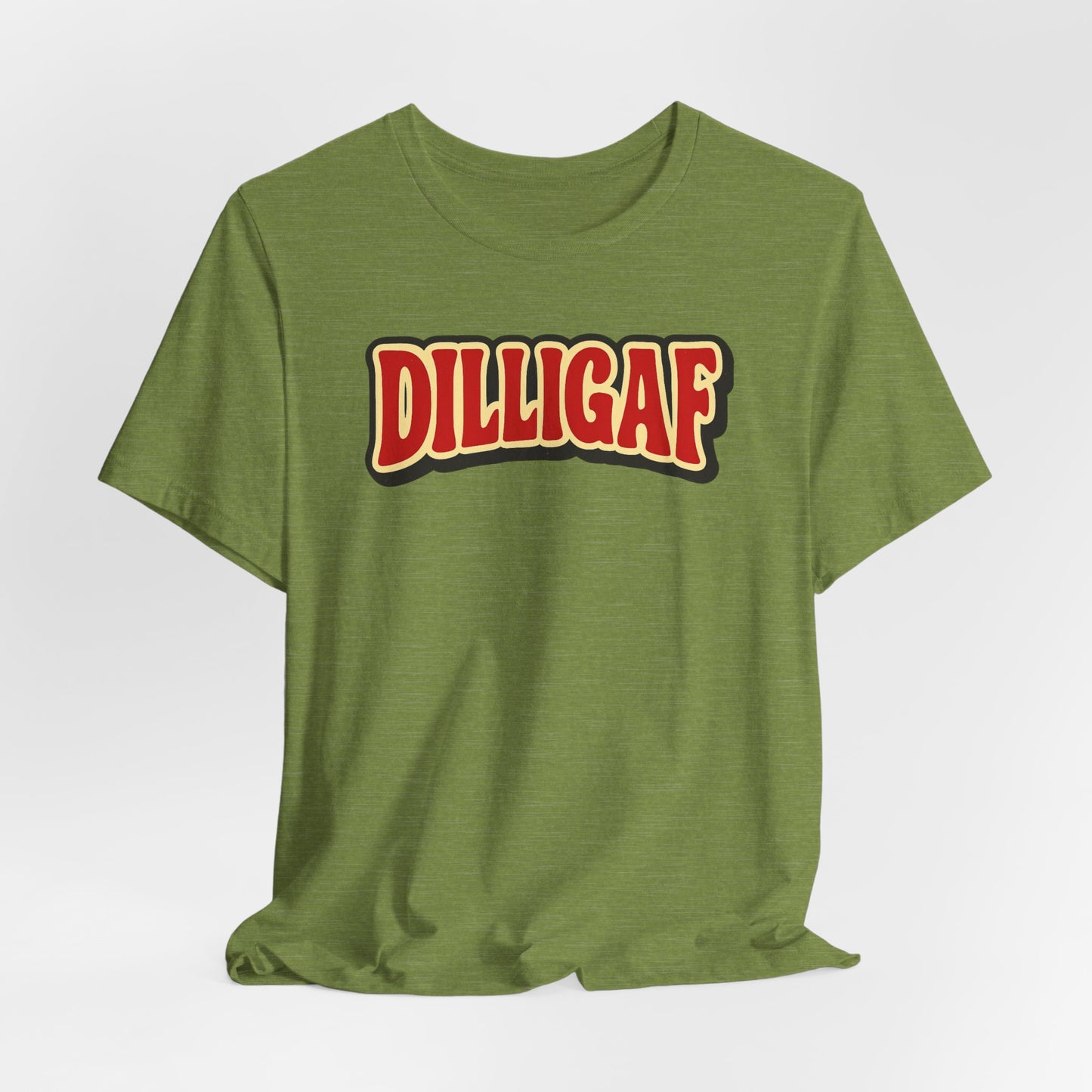 DILLIGAF Unisex Jersey Tee - Casual Fun Shirt for Everyday Wear, Gift Idea for Friends, Party Apparel, Humorous Graphic Tee