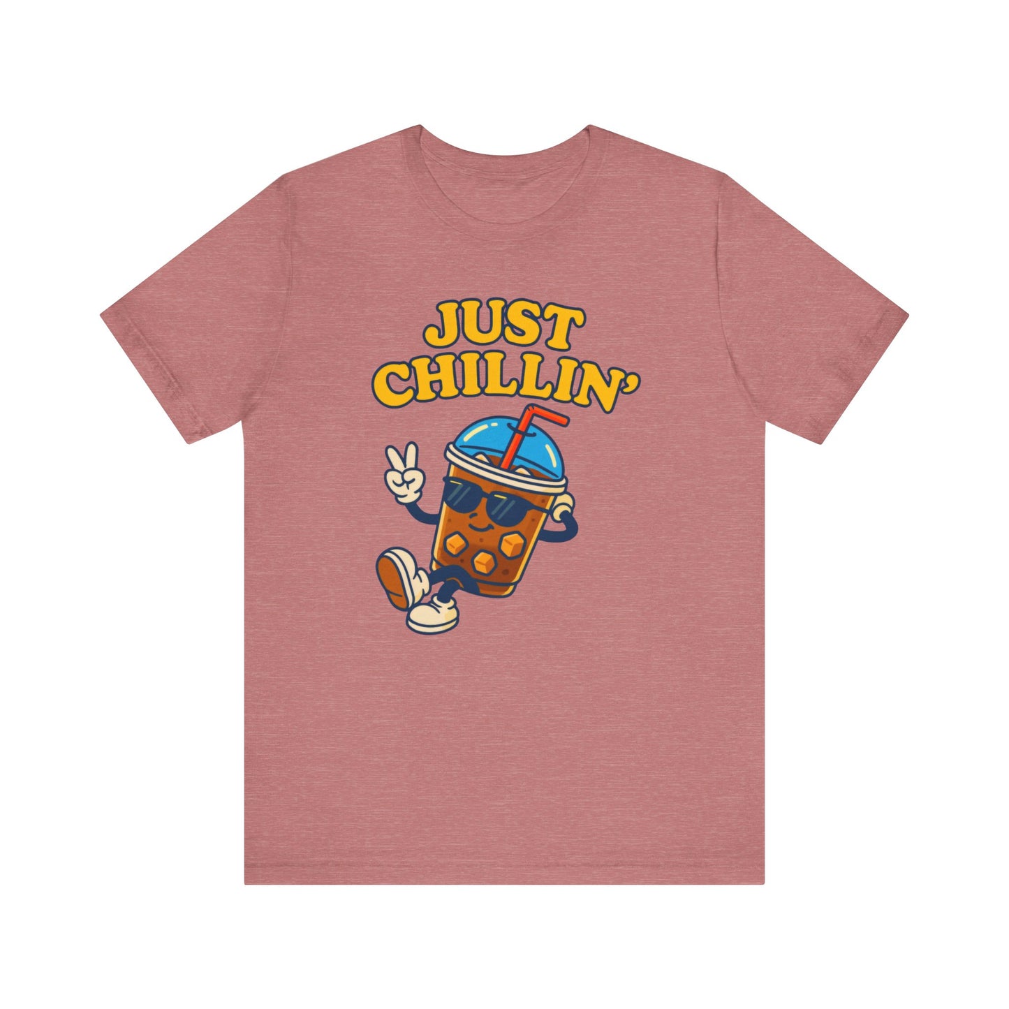 Playful Chillin' Tee, Relaxed Style Tee, Summer Outfit, Casual Wear, Gift for Friends, Beverage Lovers T-Shirt
