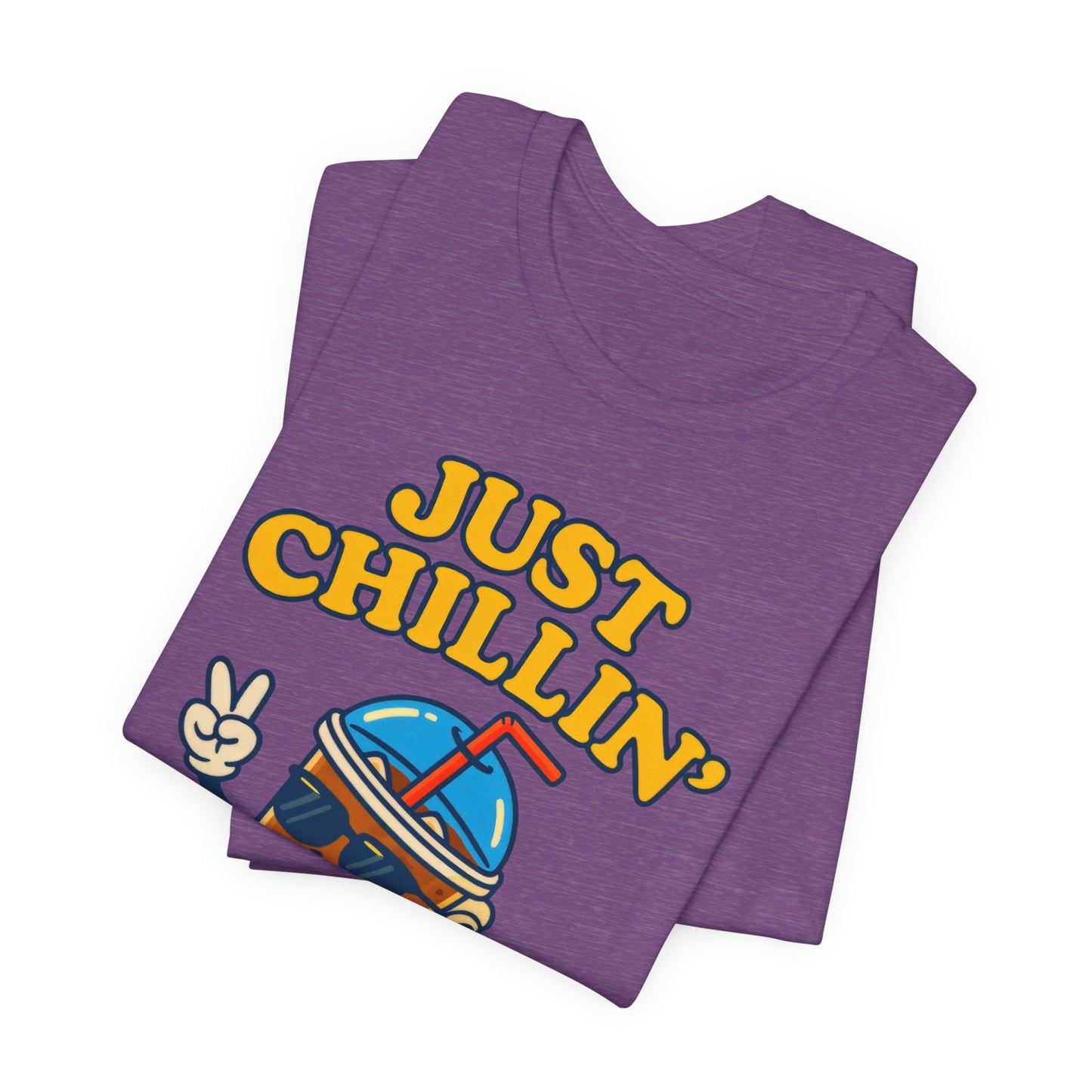 Playful Chillin' Tee, Relaxed Style Tee, Summer Outfit, Casual Wear, Gift for Friends, Beverage Lovers T-Shirt