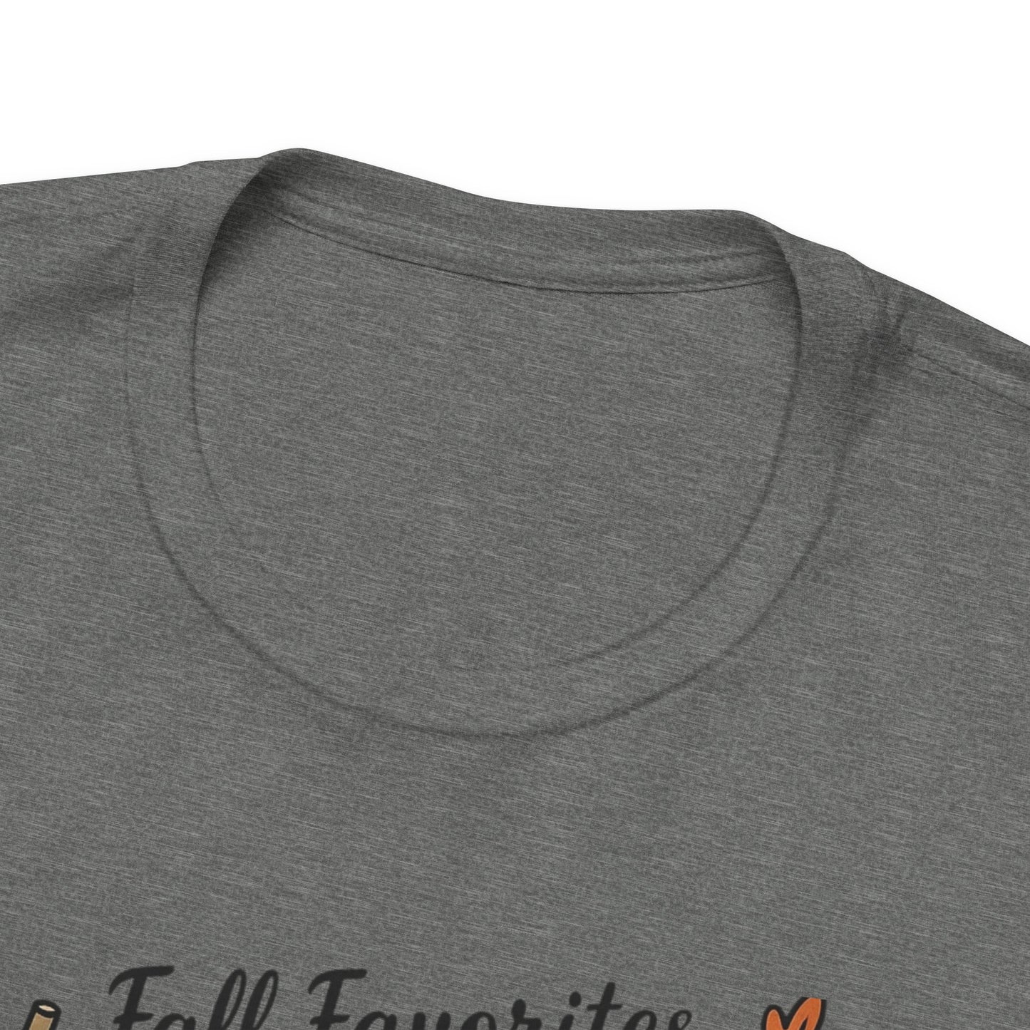 Cozy Fall Favorites Tee | Autumn Shirt, Pumpkin Coffee Top, Unisex Fall T-Shirt, Gift for Coffee Lovers, Seasonal Apparel
