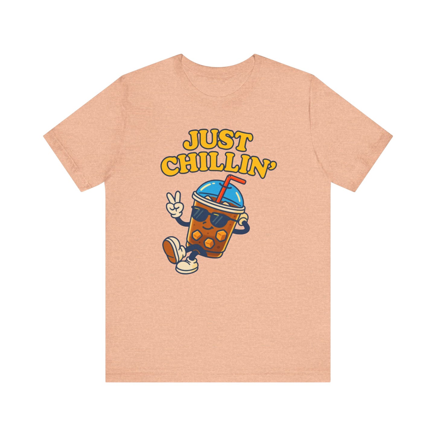 Playful Chillin' Tee, Relaxed Style Tee, Summer Outfit, Casual Wear, Gift for Friends, Beverage Lovers T-Shirt