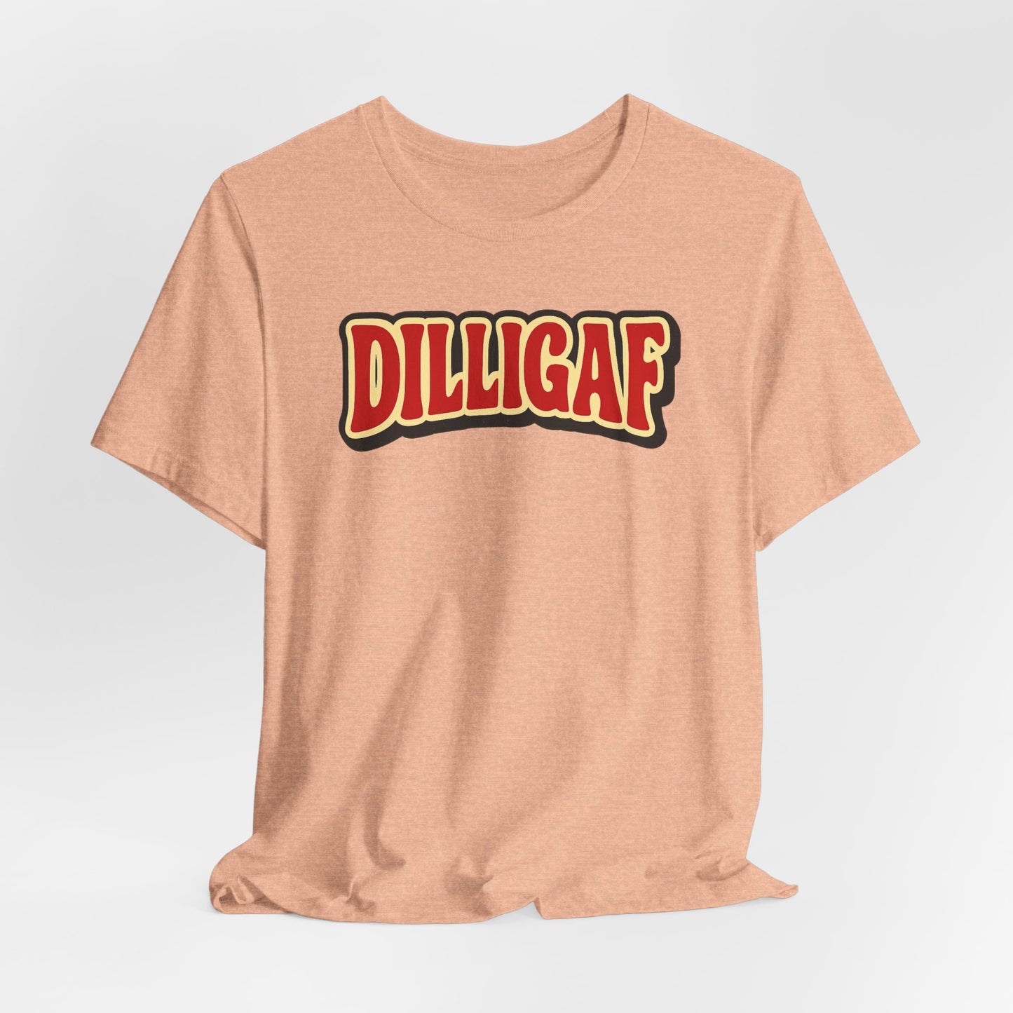 DILLIGAF Unisex Jersey Tee - Casual Fun Shirt for Everyday Wear, Gift Idea for Friends, Party Apparel, Humorous Graphic Tee