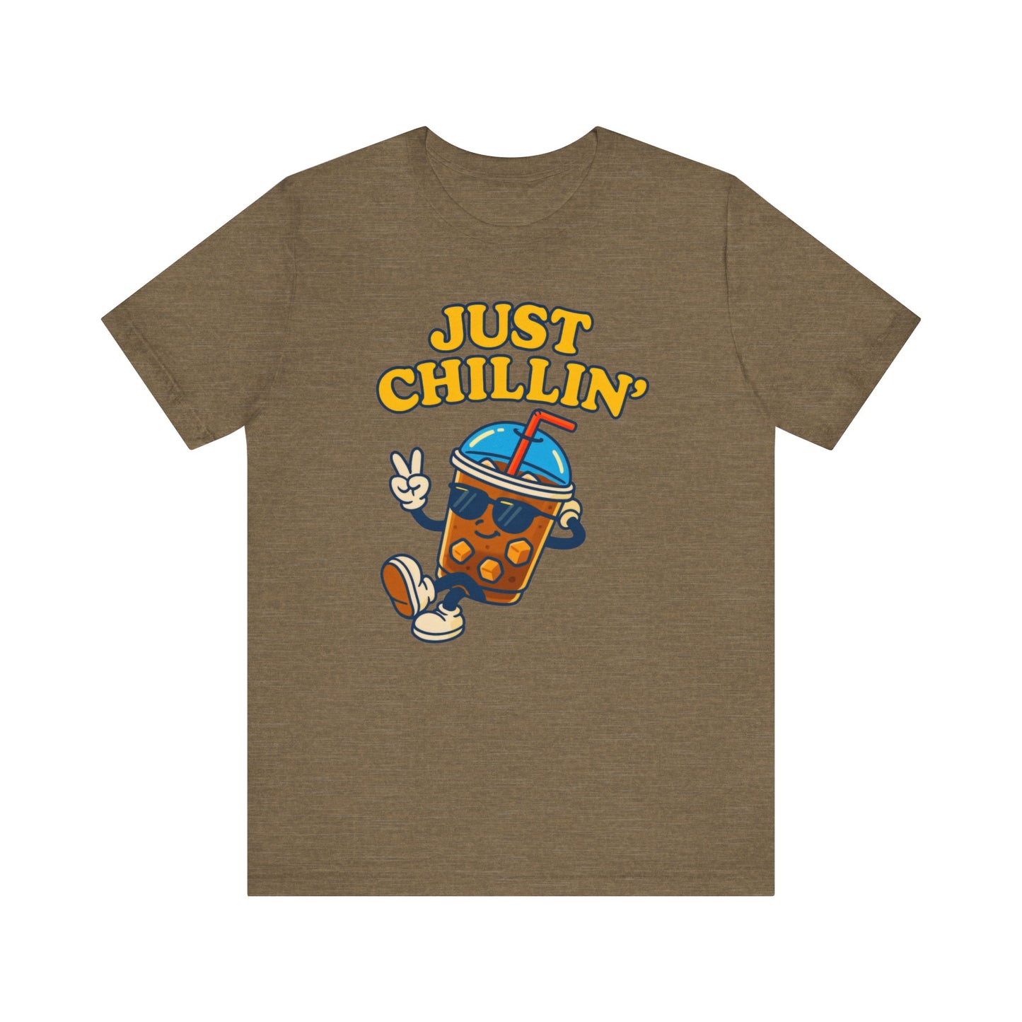 Playful Chillin' Tee, Relaxed Style Tee, Summer Outfit, Casual Wear, Gift for Friends, Beverage Lovers T-Shirt