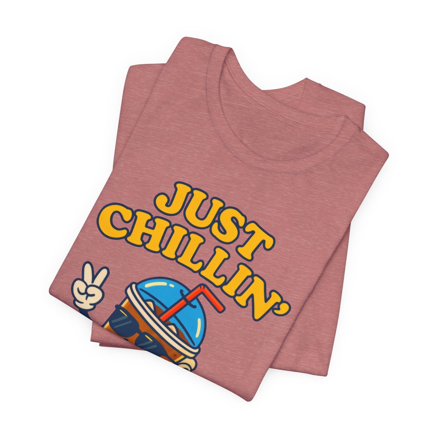 Playful Chillin' Tee, Relaxed Style Tee, Summer Outfit, Casual Wear, Gift for Friends, Beverage Lovers T-Shirt