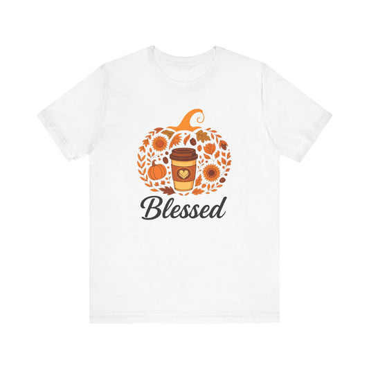 Blessed Pumpkin Fall T-Shirt - Cozy Autumn Style, Perfect Gift for Thanksgiving, Harvest Celebration, Casual Wear, Seasonal Fashion