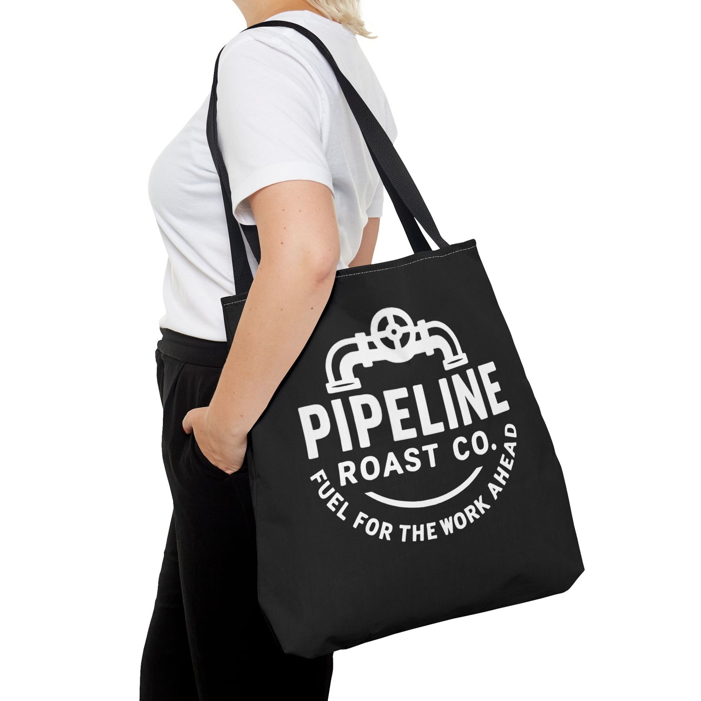 Pipeline Roast Co. 18x18 Branded Tote Bag – Durable Polyester Carryall for Everyday Use