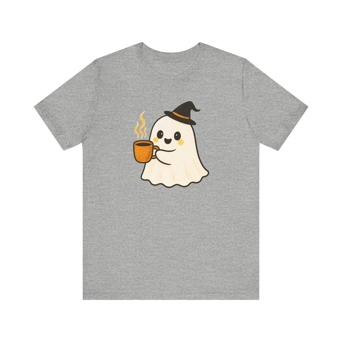 Cute Ghost Coffee Tee, Unisex Halloween Shirt, Funny Pumpkin Spice T-Shirt, Fall Fashion Top, Holiday Gift Idea