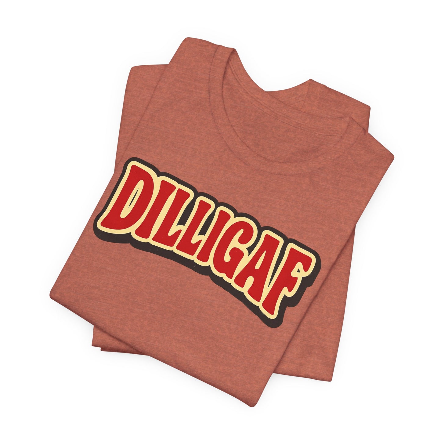 DILLIGAF Unisex Jersey Tee - Casual Fun Shirt for Everyday Wear, Gift Idea for Friends, Party Apparel, Humorous Graphic Tee