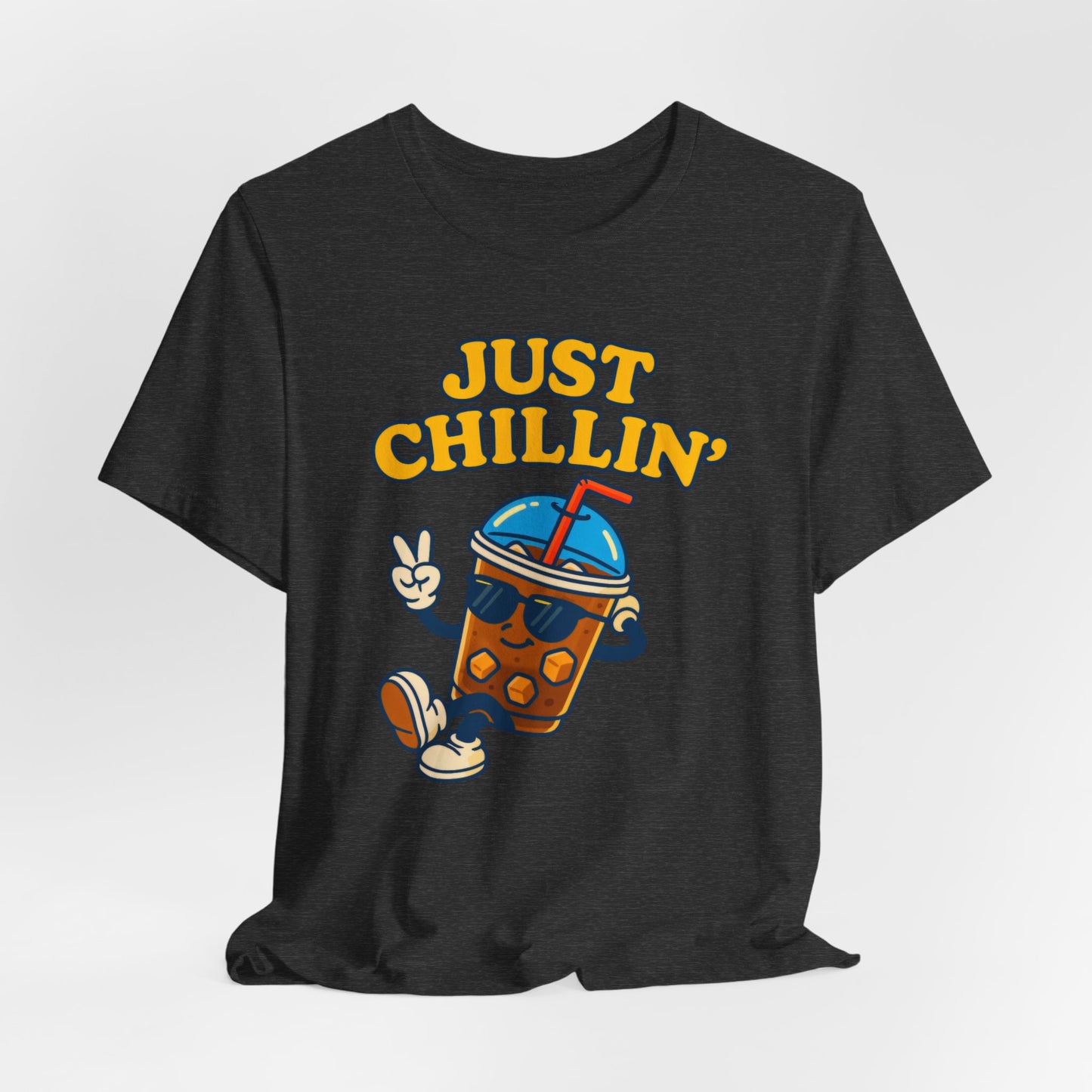 Playful Chillin' Tee, Relaxed Style Tee, Summer Outfit, Casual Wear, Gift for Friends, Beverage Lovers T-Shirt
