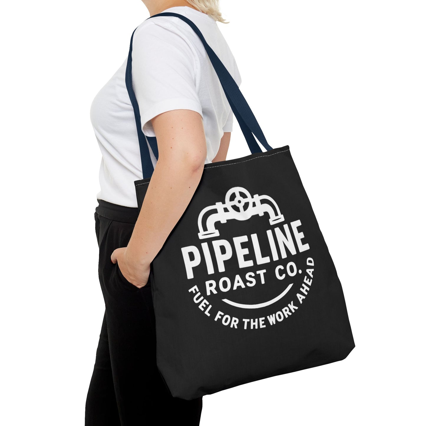 Pipeline Roast Co. 18x18 Branded Tote Bag – Durable Polyester Carryall for Everyday Use