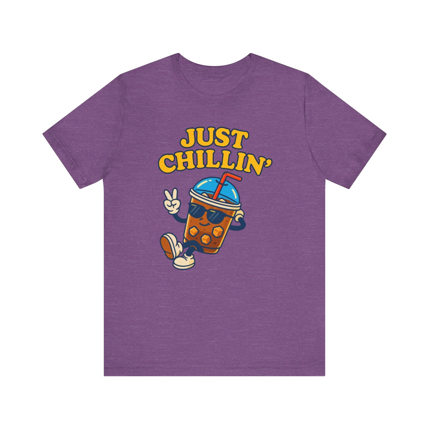 Playful Chillin' Tee, Relaxed Style Tee, Summer Outfit, Casual Wear, Gift for Friends, Beverage Lovers T-Shirt