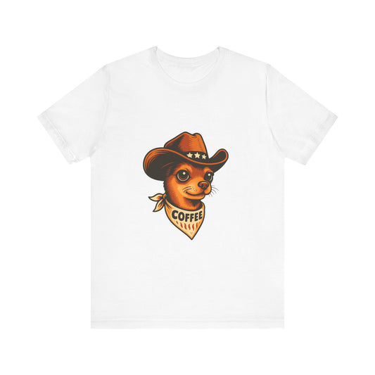 Cowboy Coffee Graphic Tee, Unisex T-Shirt, Funny Coffee Lover Gift, Casual Wear, Coffee Shop Merch