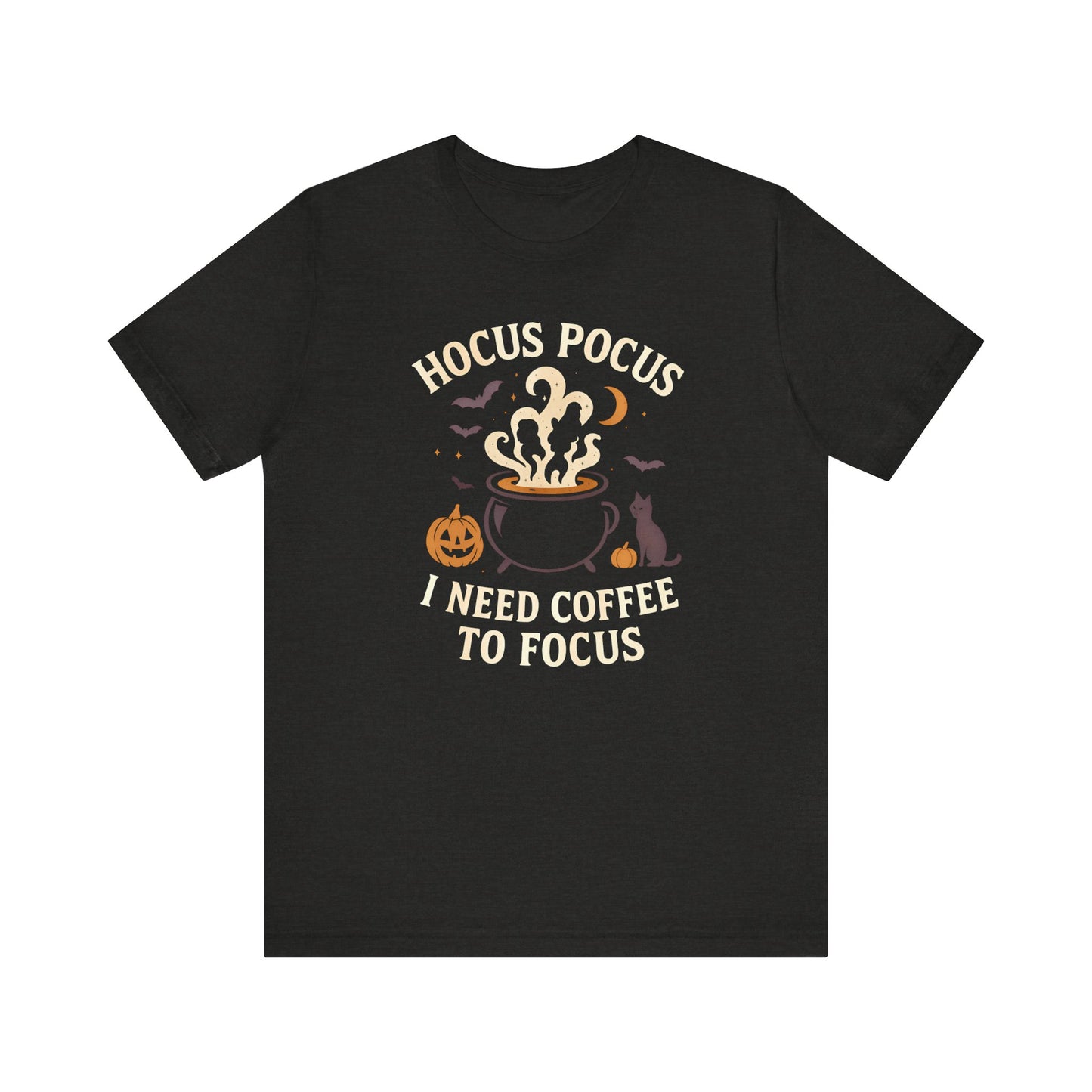 Hocus Pocus Coffee Tee, Cute Halloween Shirt for Coffee Lovers, Spooky T-Shirt, Fall Fashion, Gift for Witchy Friends