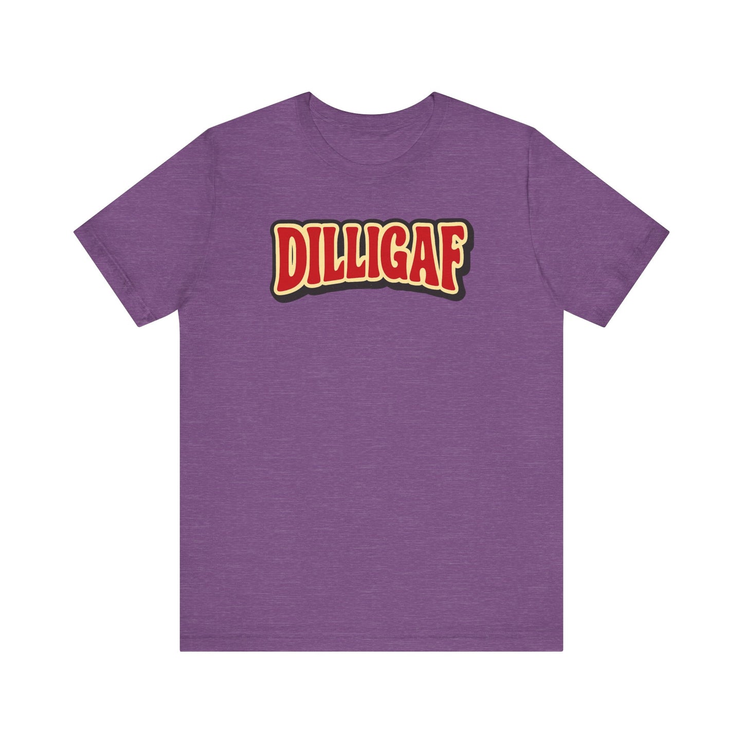 DILLIGAF Unisex Jersey Tee - Casual Fun Shirt for Everyday Wear, Gift Idea for Friends, Party Apparel, Humorous Graphic Tee