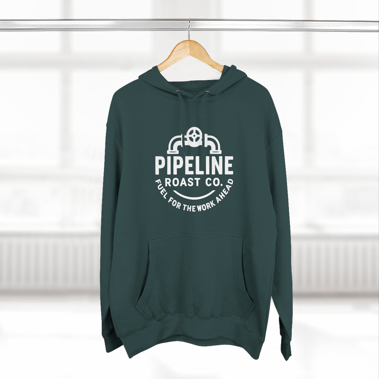 Pipeline Roast Co. Branded Hoodie – Cozy Coffee Hoodie for Hardworking Comfort