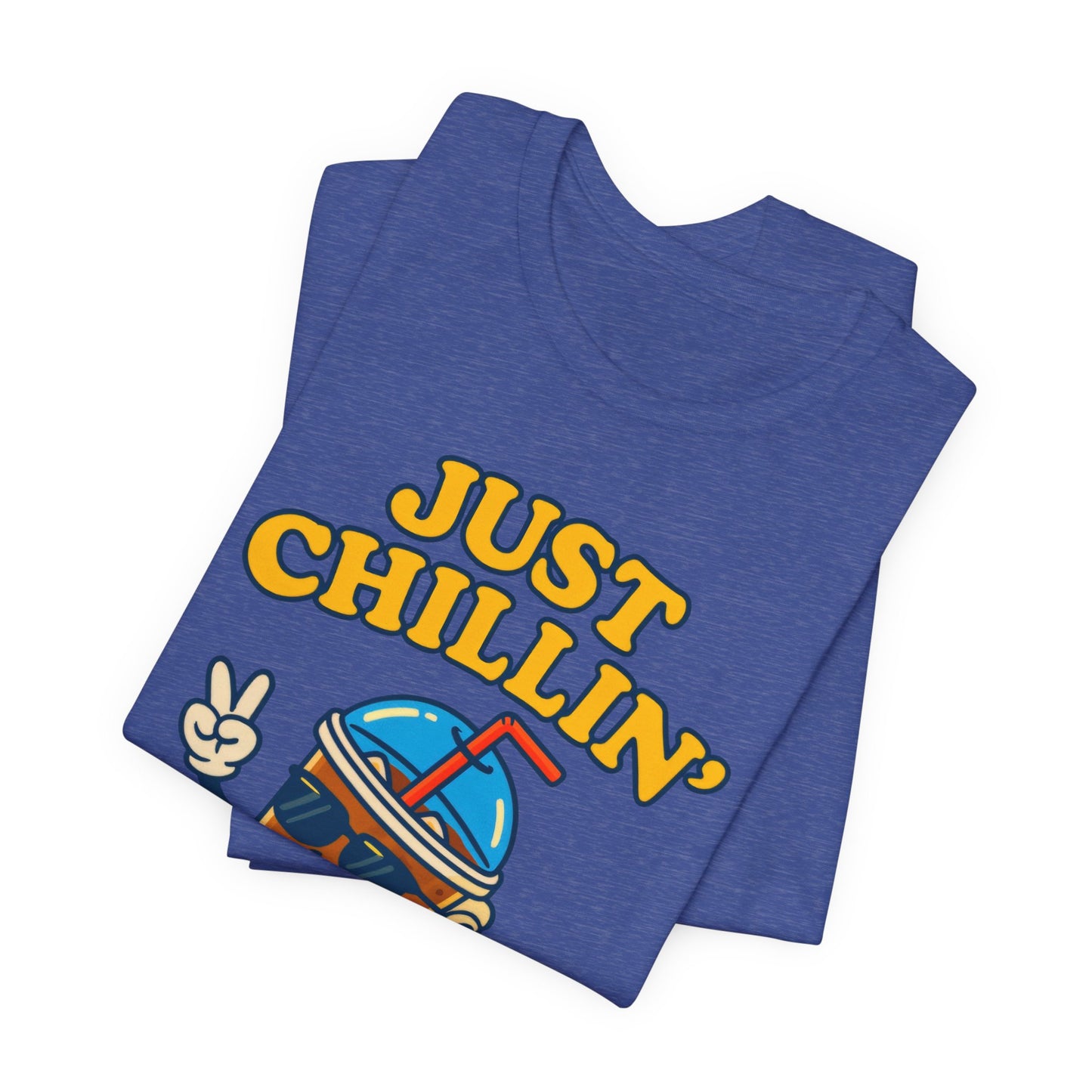 Playful Chillin' Tee, Relaxed Style Tee, Summer Outfit, Casual Wear, Gift for Friends, Beverage Lovers T-Shirt