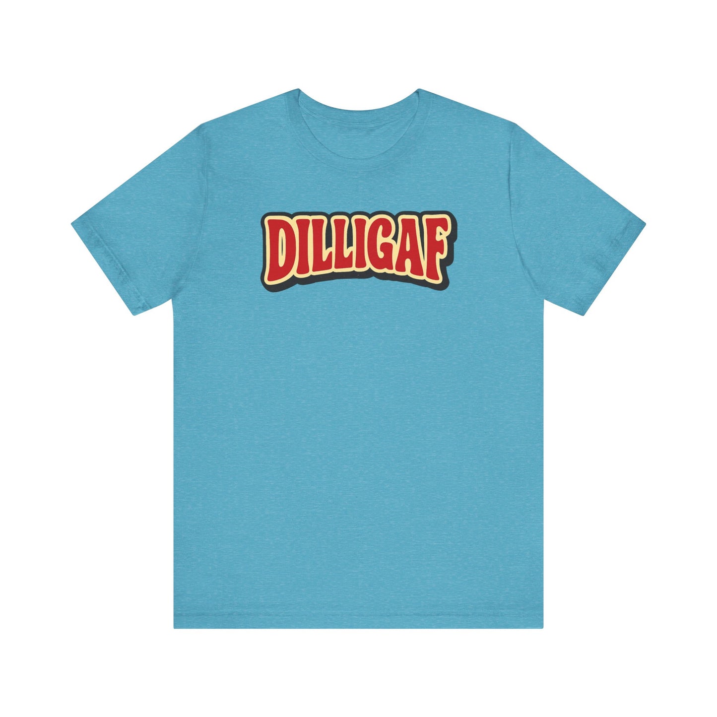 DILLIGAF Unisex Jersey Tee - Casual Fun Shirt for Everyday Wear, Gift Idea for Friends, Party Apparel, Humorous Graphic Tee