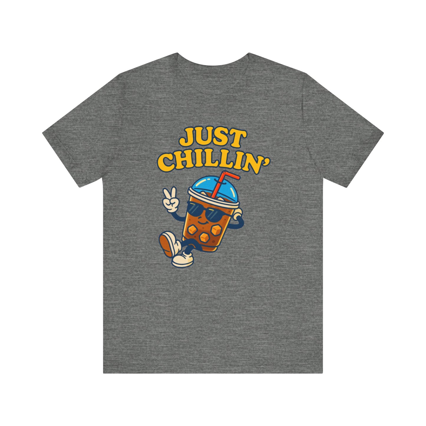 Playful Chillin' Tee, Relaxed Style Tee, Summer Outfit, Casual Wear, Gift for Friends, Beverage Lovers T-Shirt