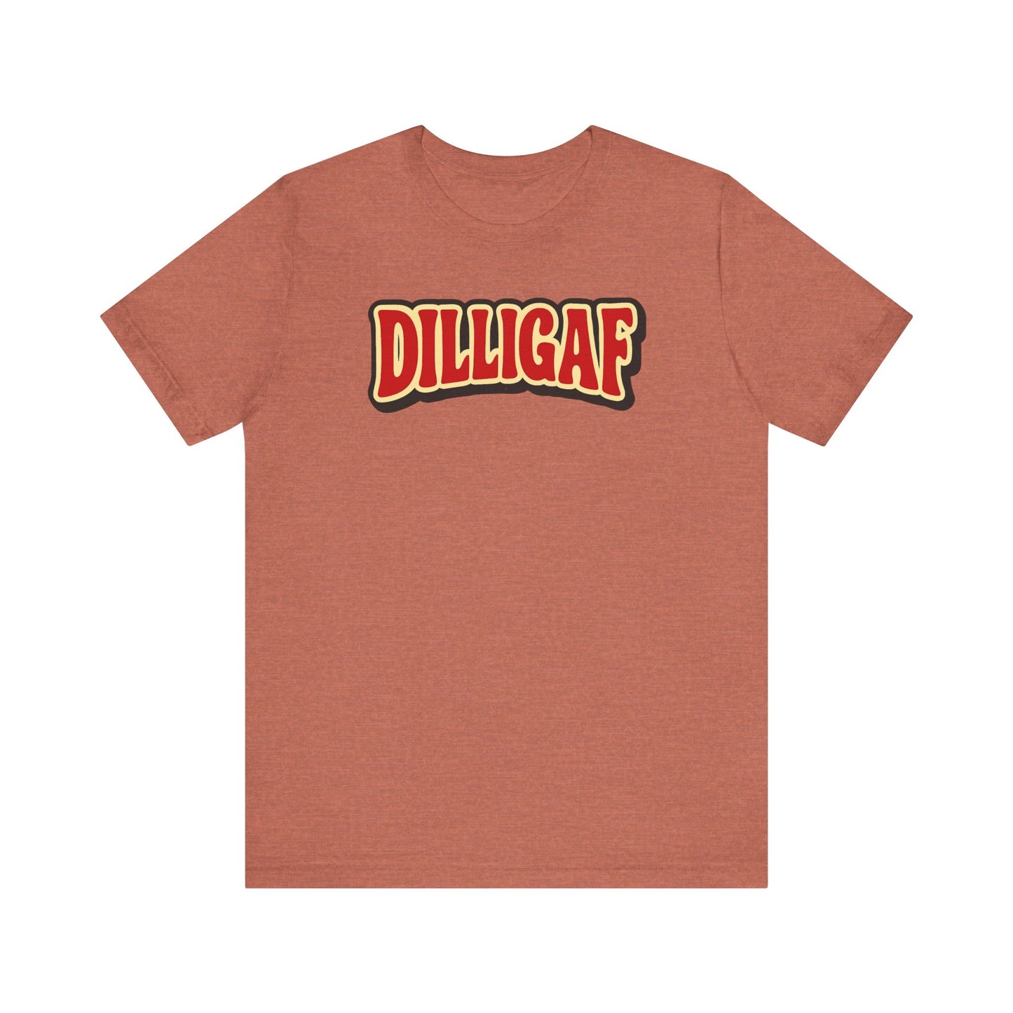 DILLIGAF Unisex Jersey Tee - Casual Fun Shirt for Everyday Wear, Gift Idea for Friends, Party Apparel, Humorous Graphic Tee
