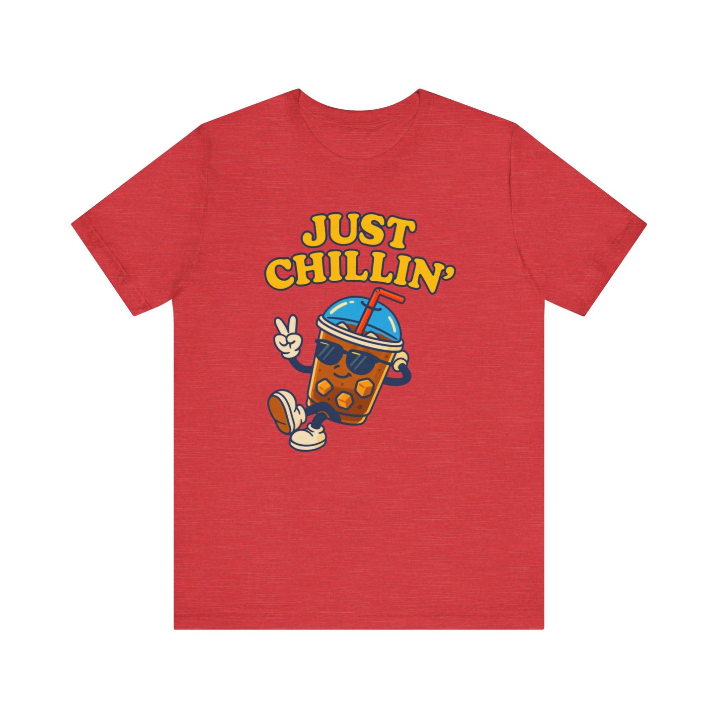 Playful Chillin' Tee, Relaxed Style Tee, Summer Outfit, Casual Wear, Gift for Friends, Beverage Lovers T-Shirt