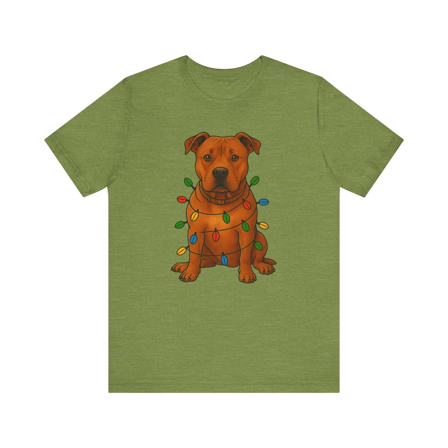 Festive Dog Lover Tee, Holiday T-Shirt, Pet Owner Gift, Christmas Apparel, Unisex Short Sleeve Shirt, Cute Dog Shirt