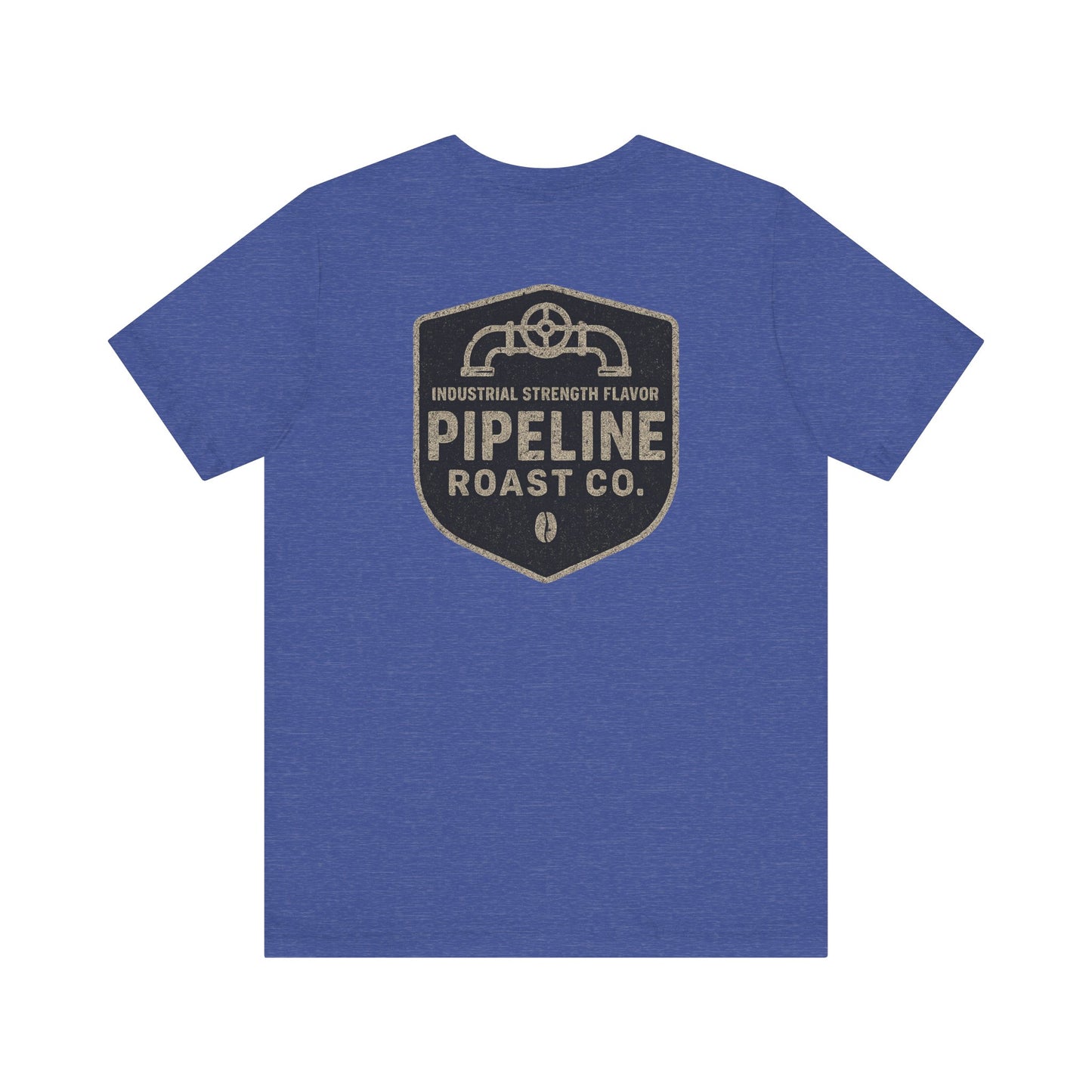 Vintage Pipeline Roast Co. Industrial Emblem T-Shirt – Distressed Workwear Coffee Tee