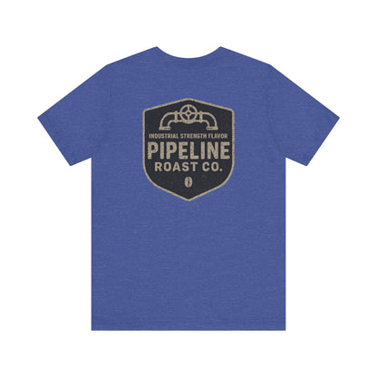 Vintage Pipeline Roast Co. Industrial Emblem T-Shirt – Distressed Workwear Coffee Tee