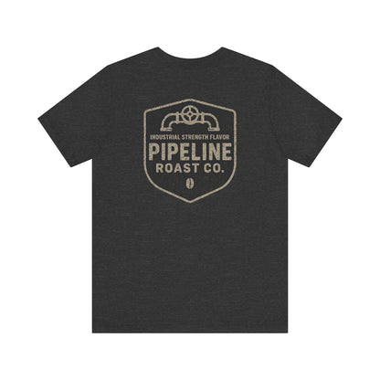 Vintage Pipeline Roast Co. Industrial Emblem T-Shirt – Distressed Workwear Coffee Tee