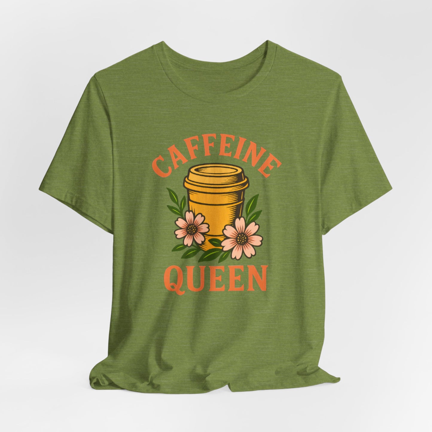 Caffeine Queen Tee - Perfect for Coffee Lovers, Casual Wear, Gifts, Birthdays or Coffee-Themed Events, Fun and Stylish!