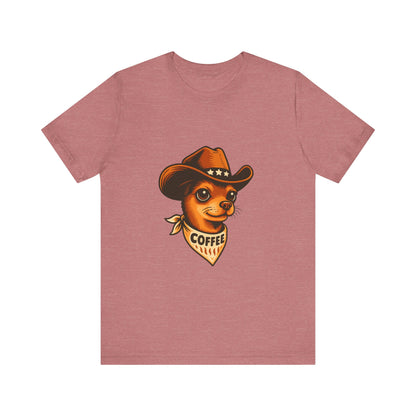 Cowboy Coffee Graphic Tee, Unisex T-Shirt, Funny Coffee Lover Gift, Casual Wear, Coffee Shop Merch