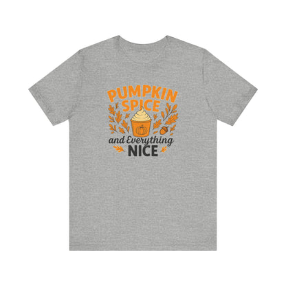 Pumpkin Spice Short Sleeve Tee | Fall Fashion, Cozy Vibes, Coffee Lovers, Gift for Her, Autumn Essentials