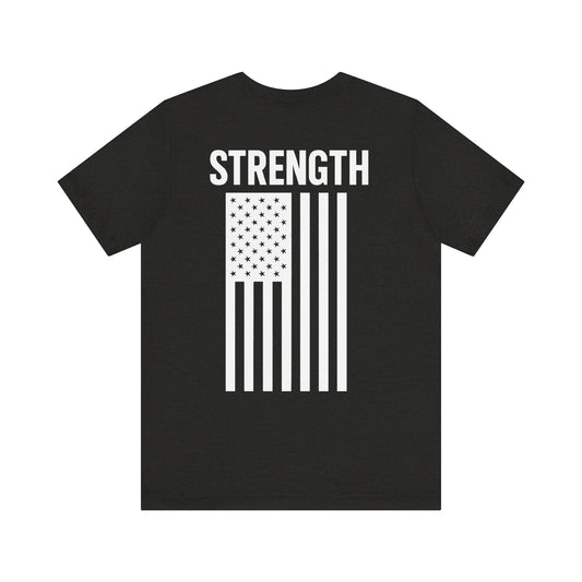 Patriotic Strength T-Shirt, Unisex Tee, 4th of July Shirt, Independence Day Apparel, Casual Summer Wear, Gift for Veterans
